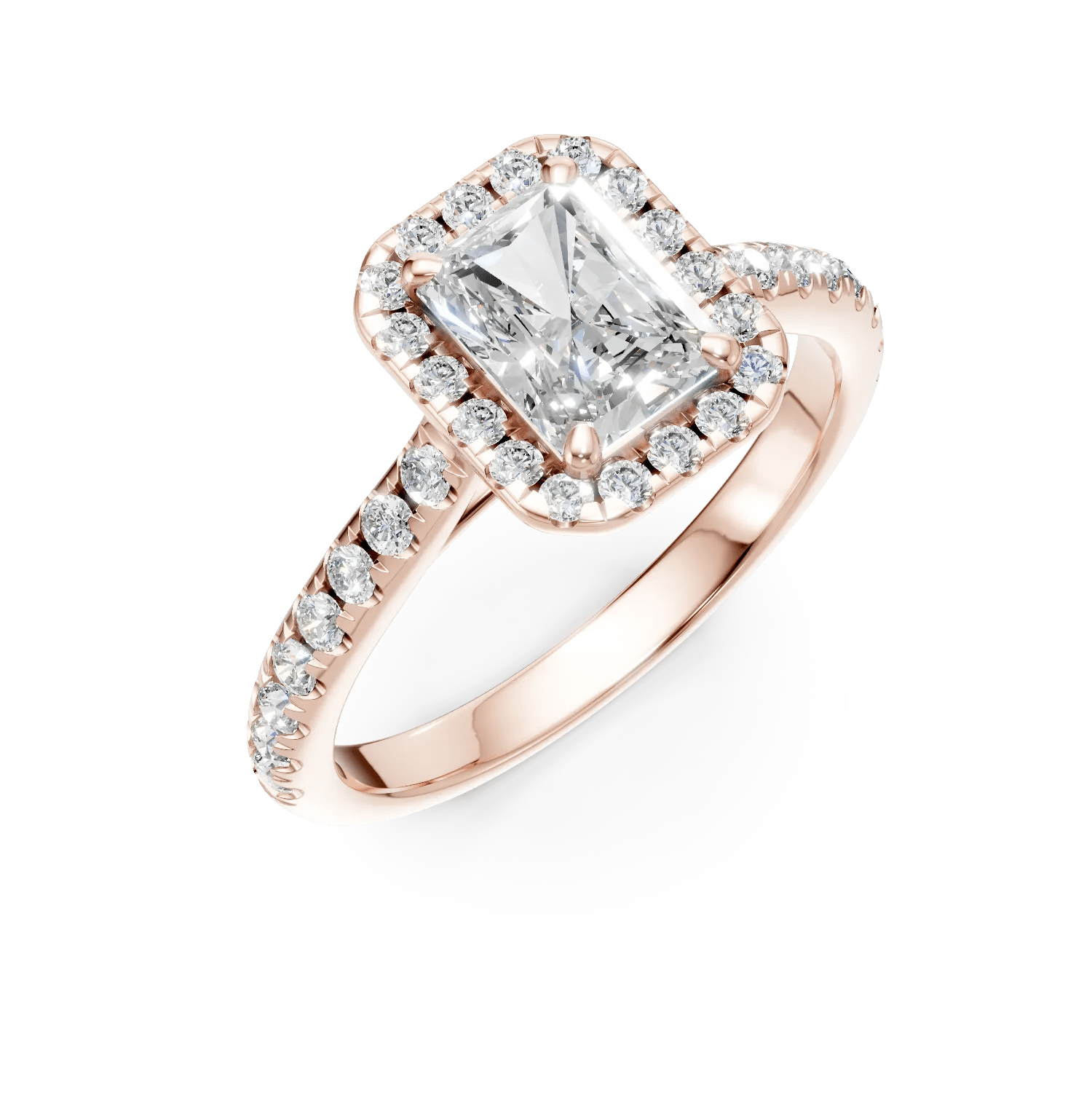 Inel de logodnă aur roz cu diamante 1.4ct Inel de logodnă aur roz cu diamante 1.4ct