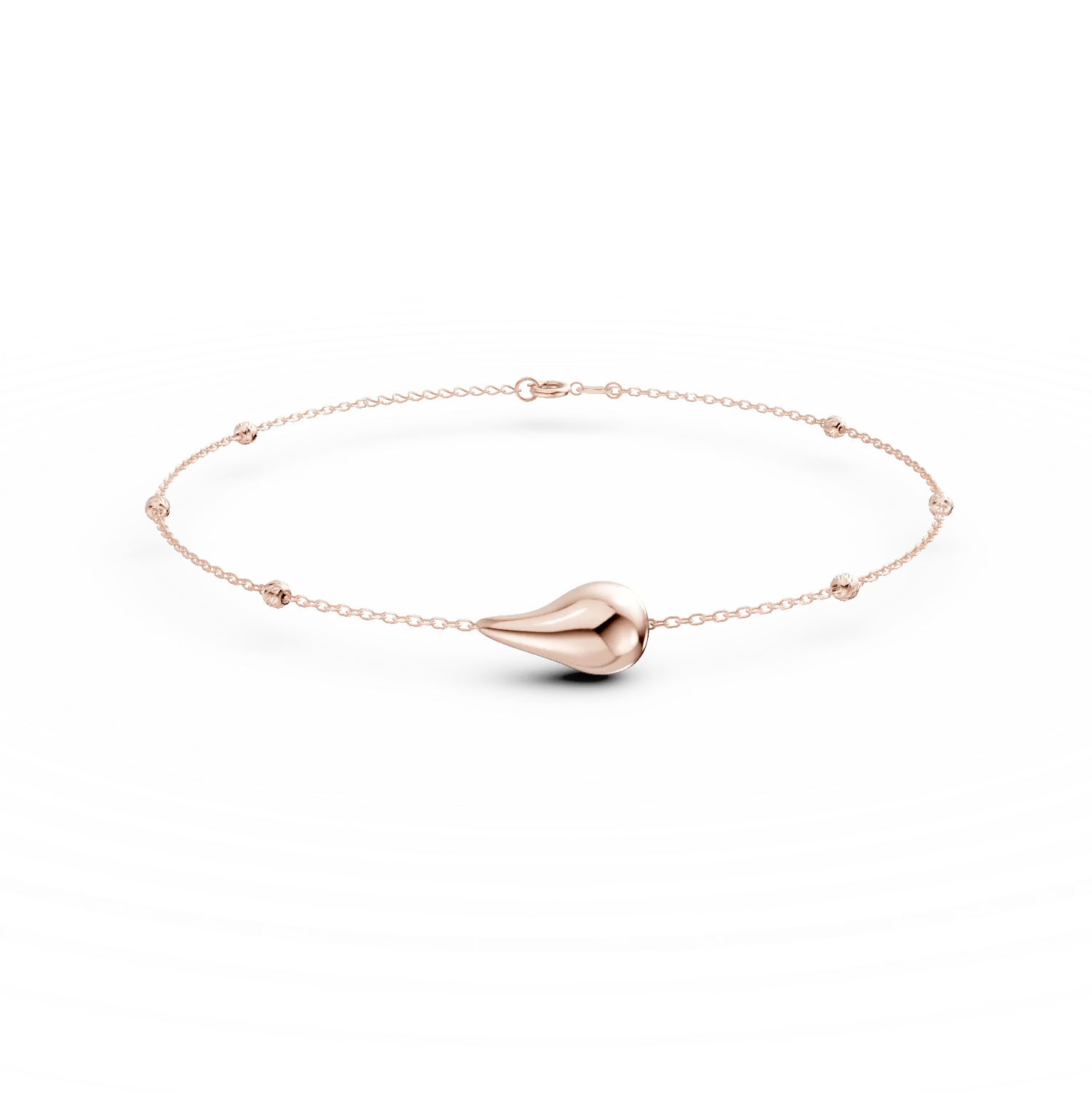Brățară cu pandantive din aur roz Brățară cu pandantive din aur roz