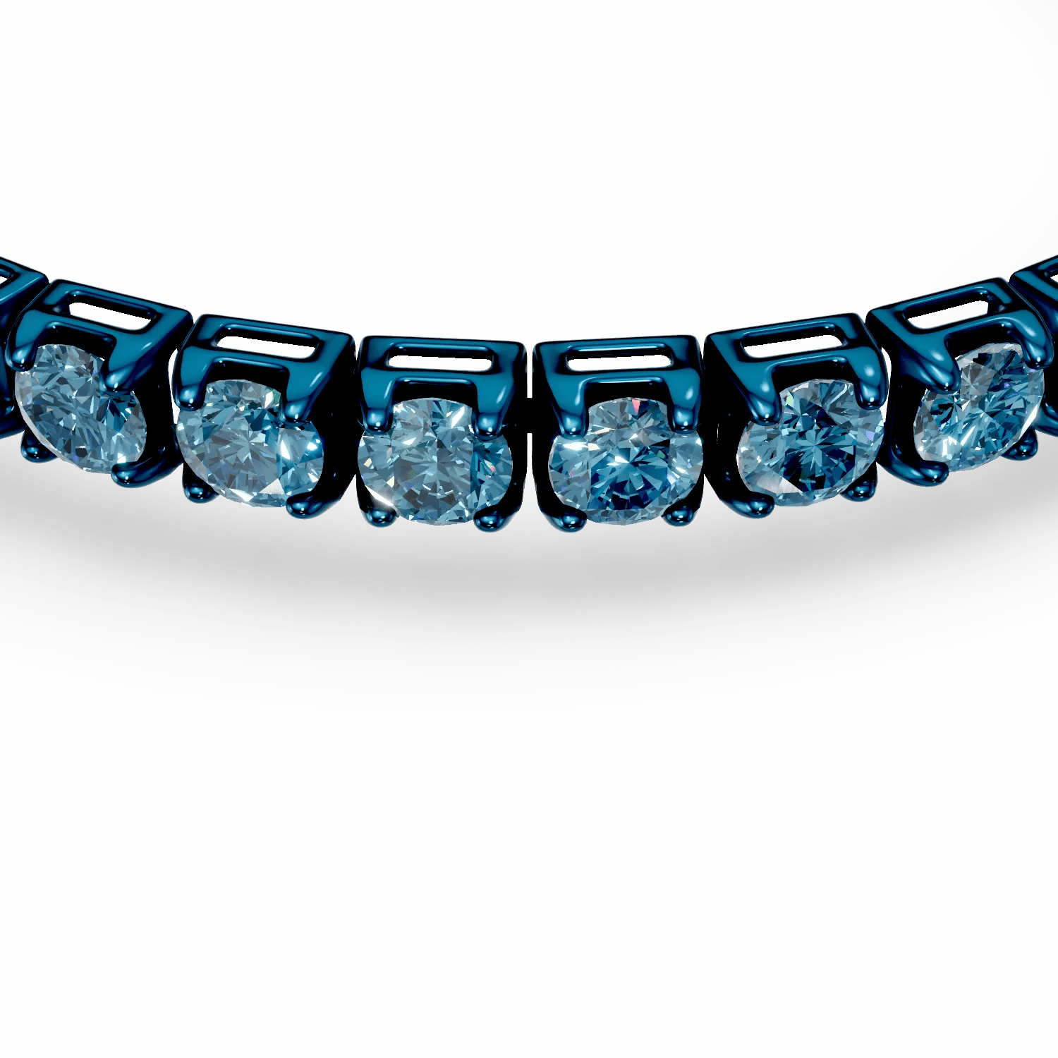 Brățară tennis aur albastru cu diamante albastre Brățară tennis aur albastru cu diamante albastre