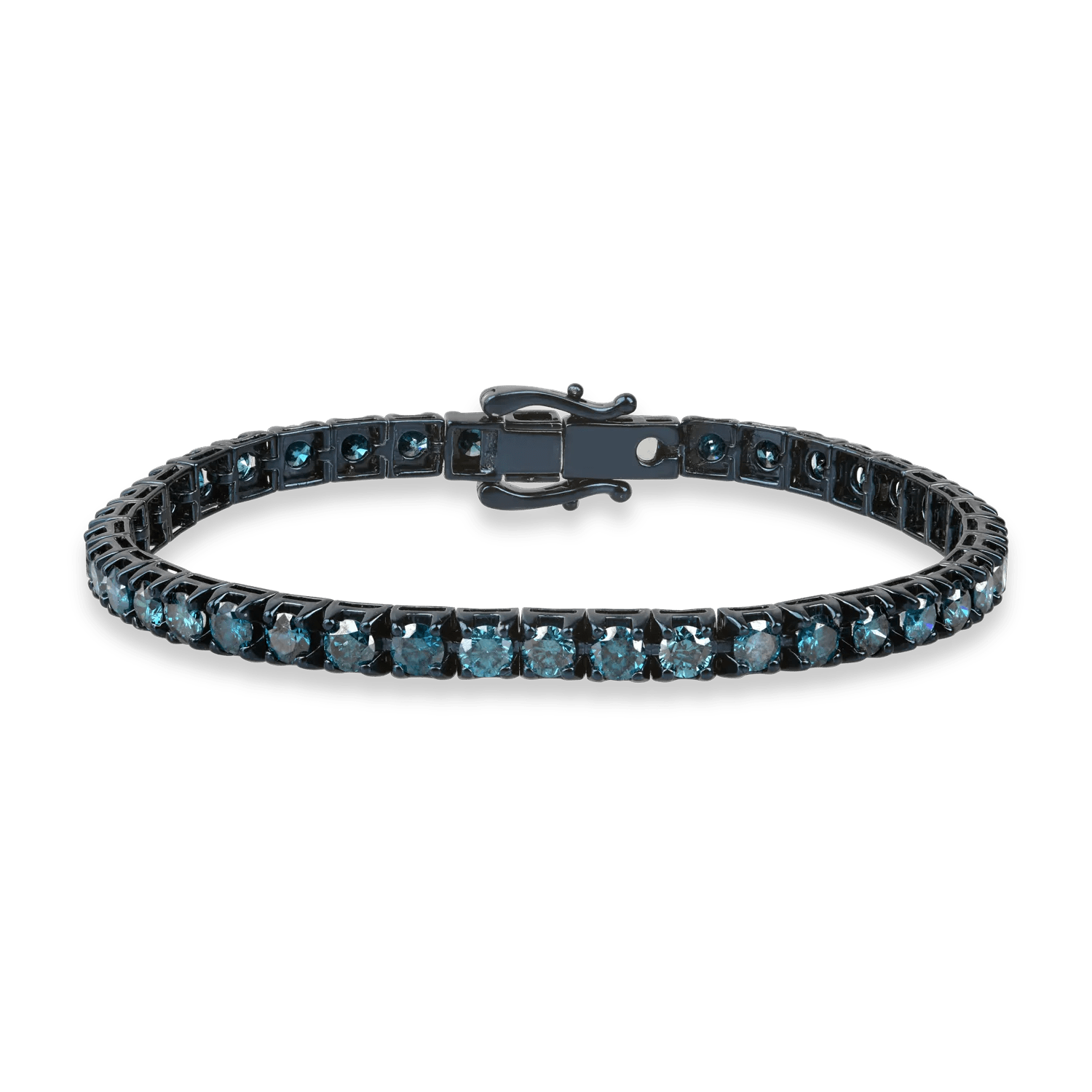 Brățară tennis din aur albastru cu diamante de 6.4ct Brățară tennis din aur albastru cu diamante de 6.4ct