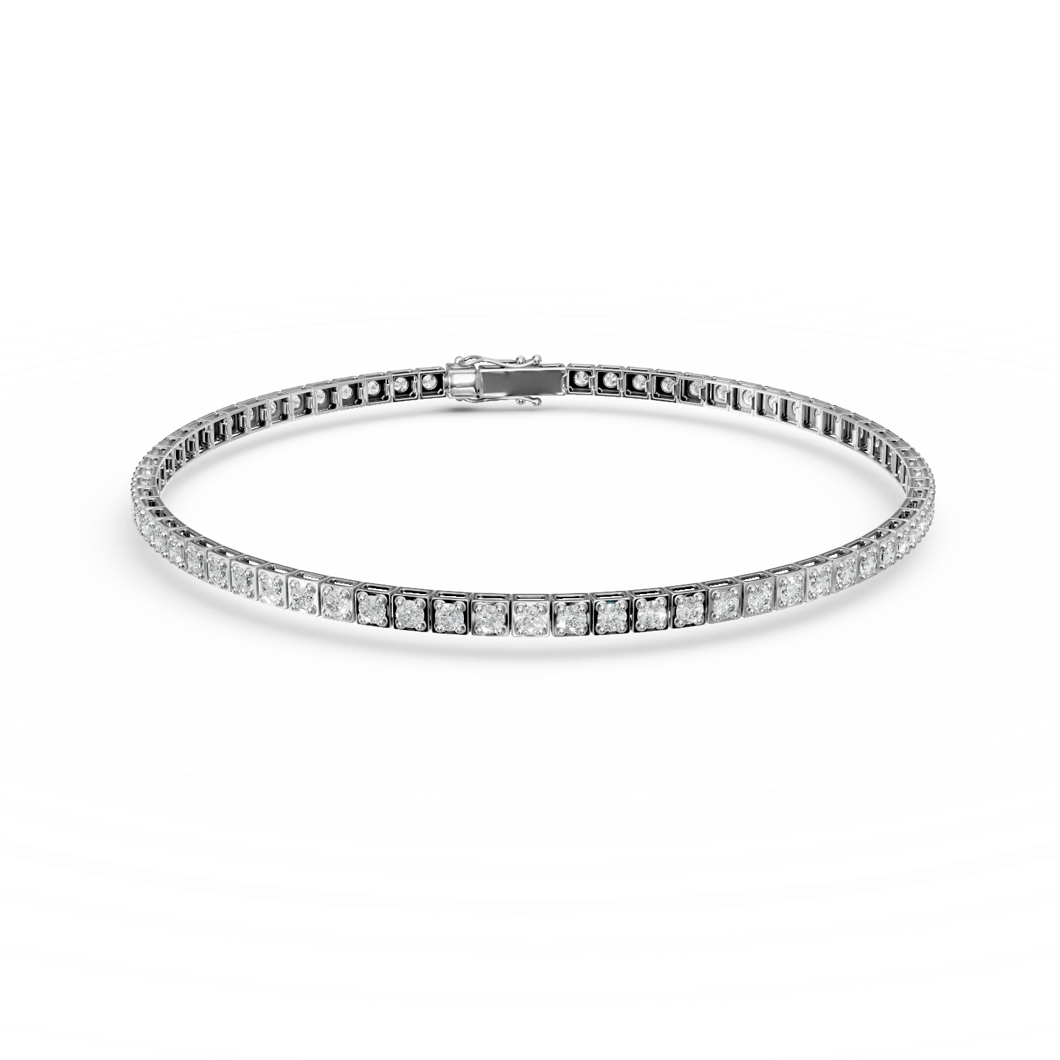 Brățară tennis din aur alb cu diamante de 0.4ct Brățară tennis din aur alb cu diamante de 0.4ct