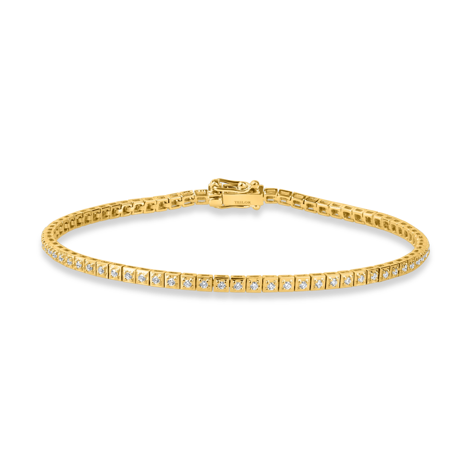 Brățară tennis din aur galben cu diamante de 0.4ct Brățară tennis din aur galben cu diamante de 0.4ct