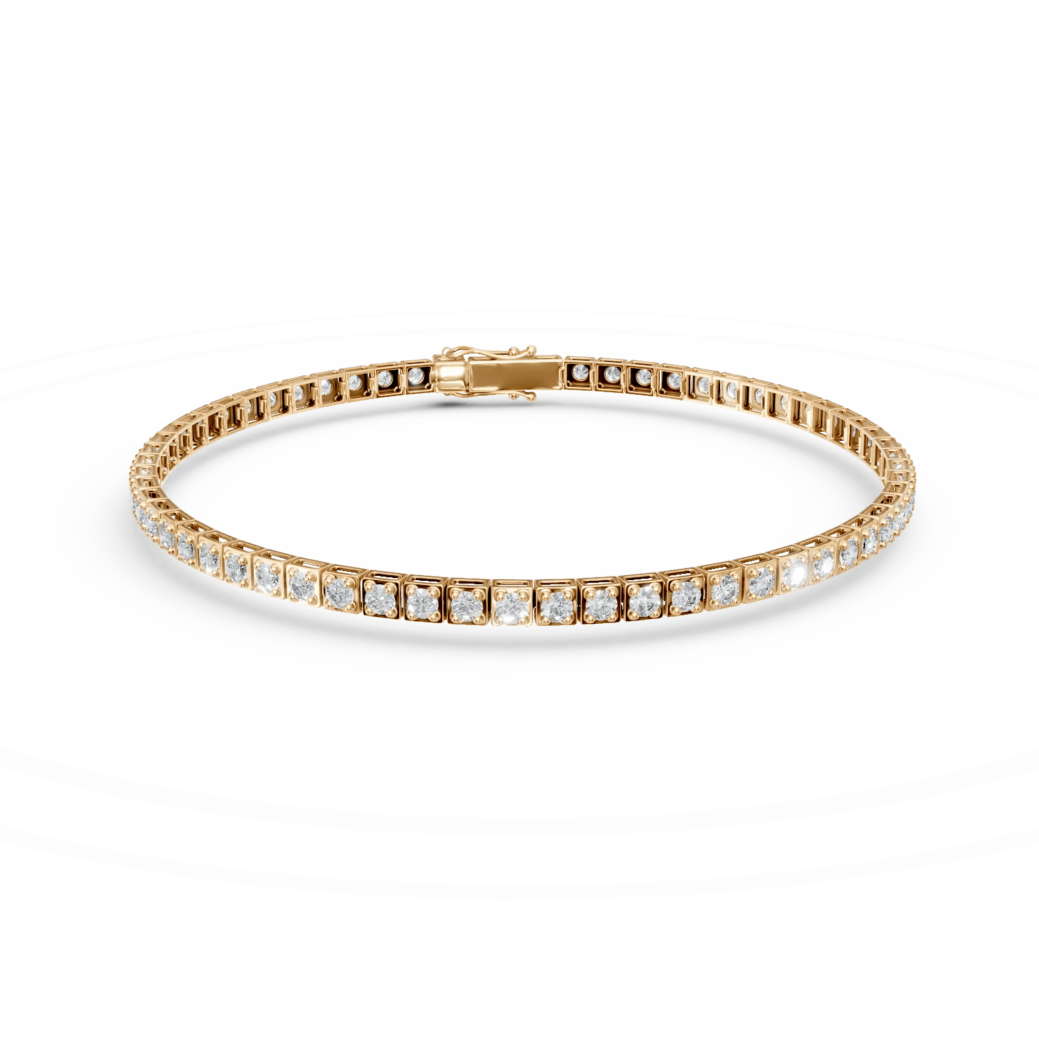 Brățară tennis din aur galben cu diamante de 0.8ct Brățară tennis din aur galben cu diamante de 0.8ct