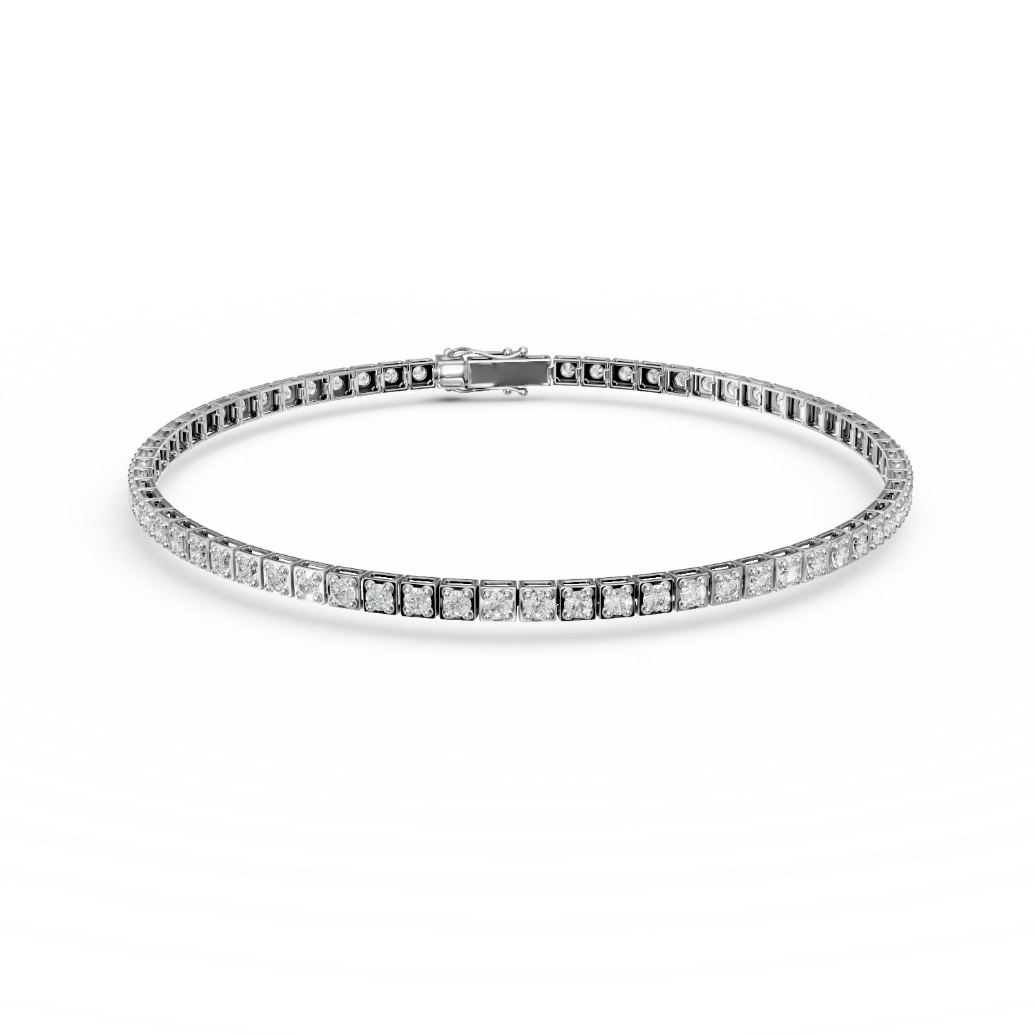 Brățară tennis din aur alb cu diamante de 0.9ct Brățară tennis din aur alb cu diamante de 0.9ct