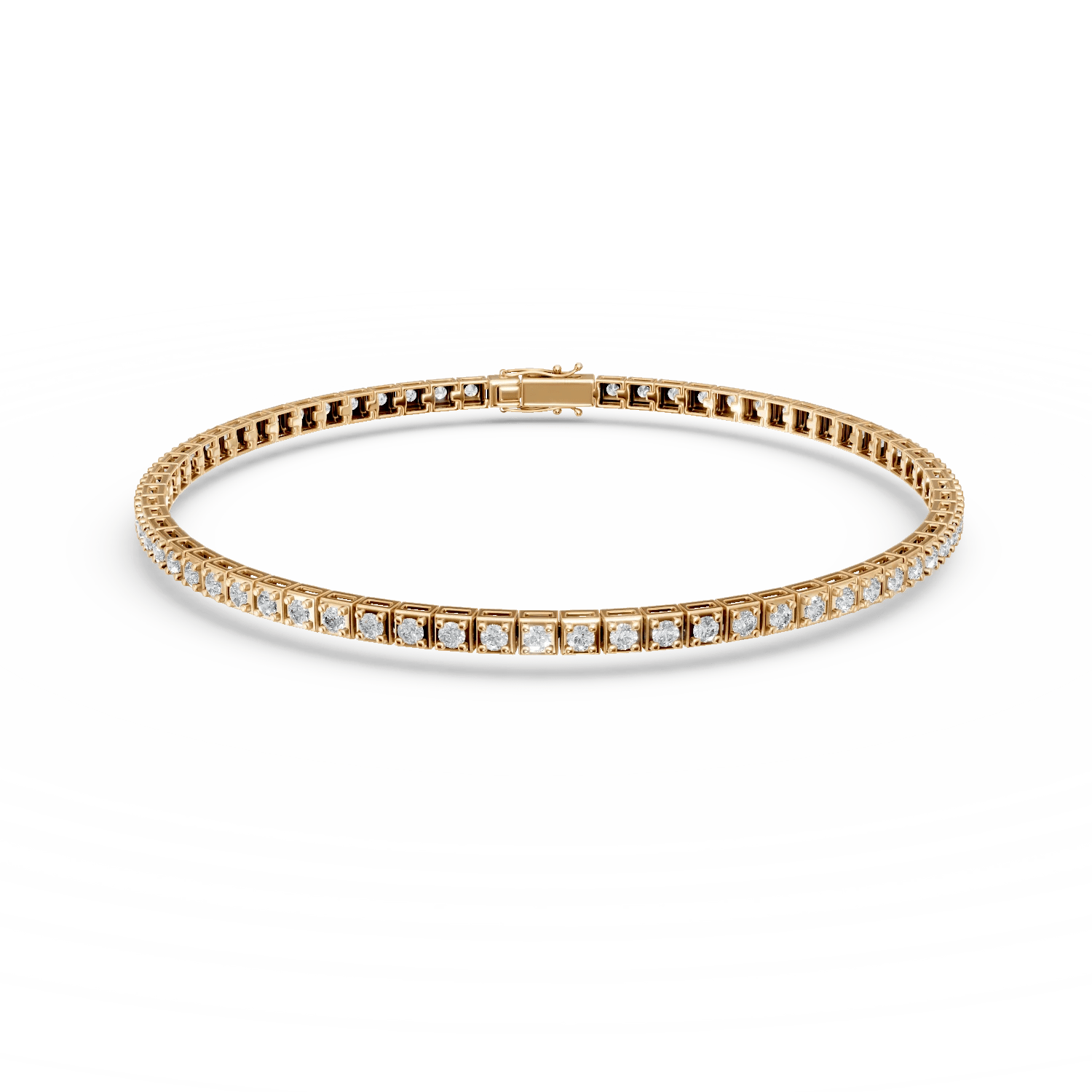 Brățară tennis din aur galben cu diamante de 0.9ct Brățară tennis din aur galben cu diamante de 0.9ct