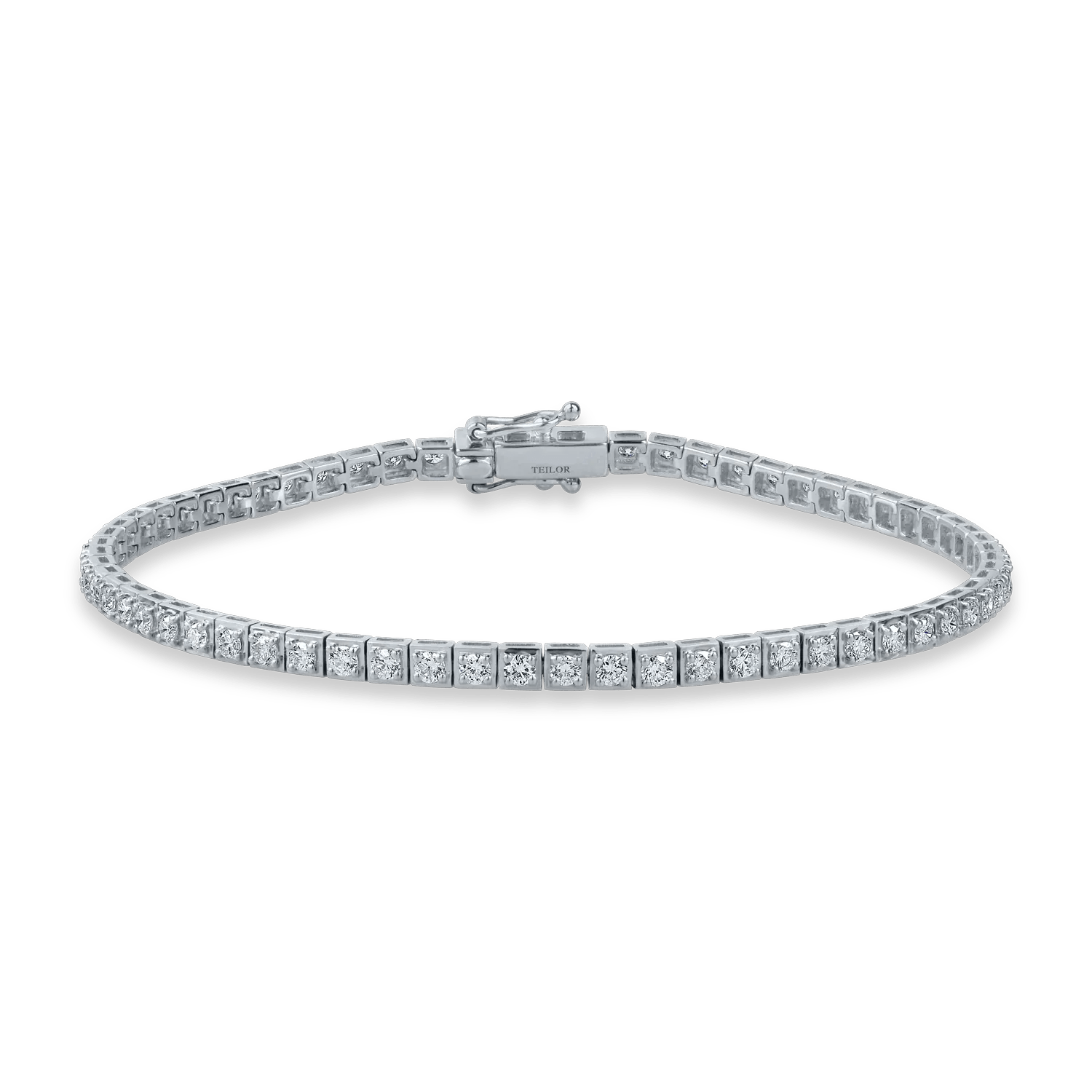 Brățară tennis din aur alb cu diamante de 1.8ct Brățară tennis din aur alb cu diamante de 1.8ct