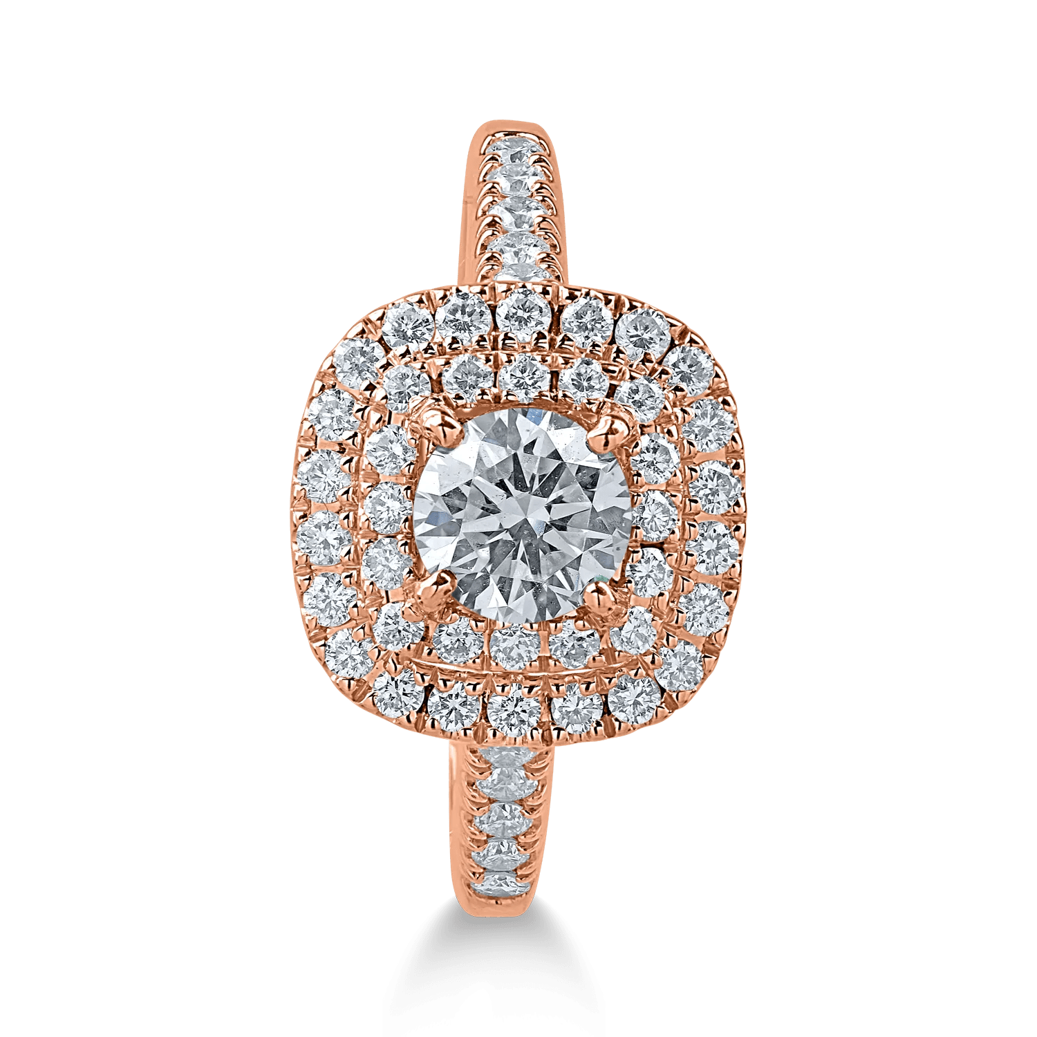 Inel din aur roz cu diamante de 1.05ct Inel din aur roz cu diamante de 1.05ct