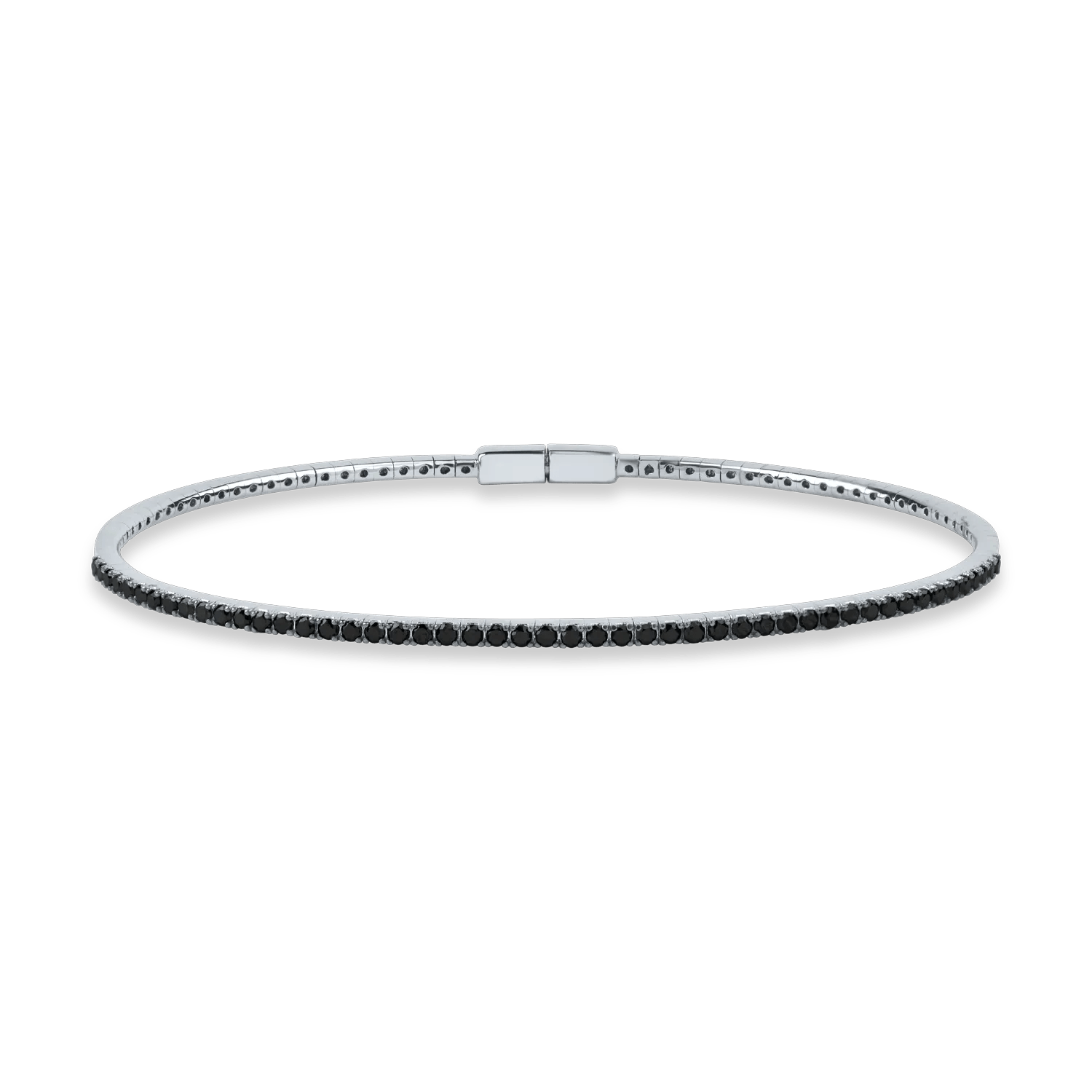 Brățară din aur alb cu diamante negre de 1ct Brățară din aur alb cu diamante negre de 1ct