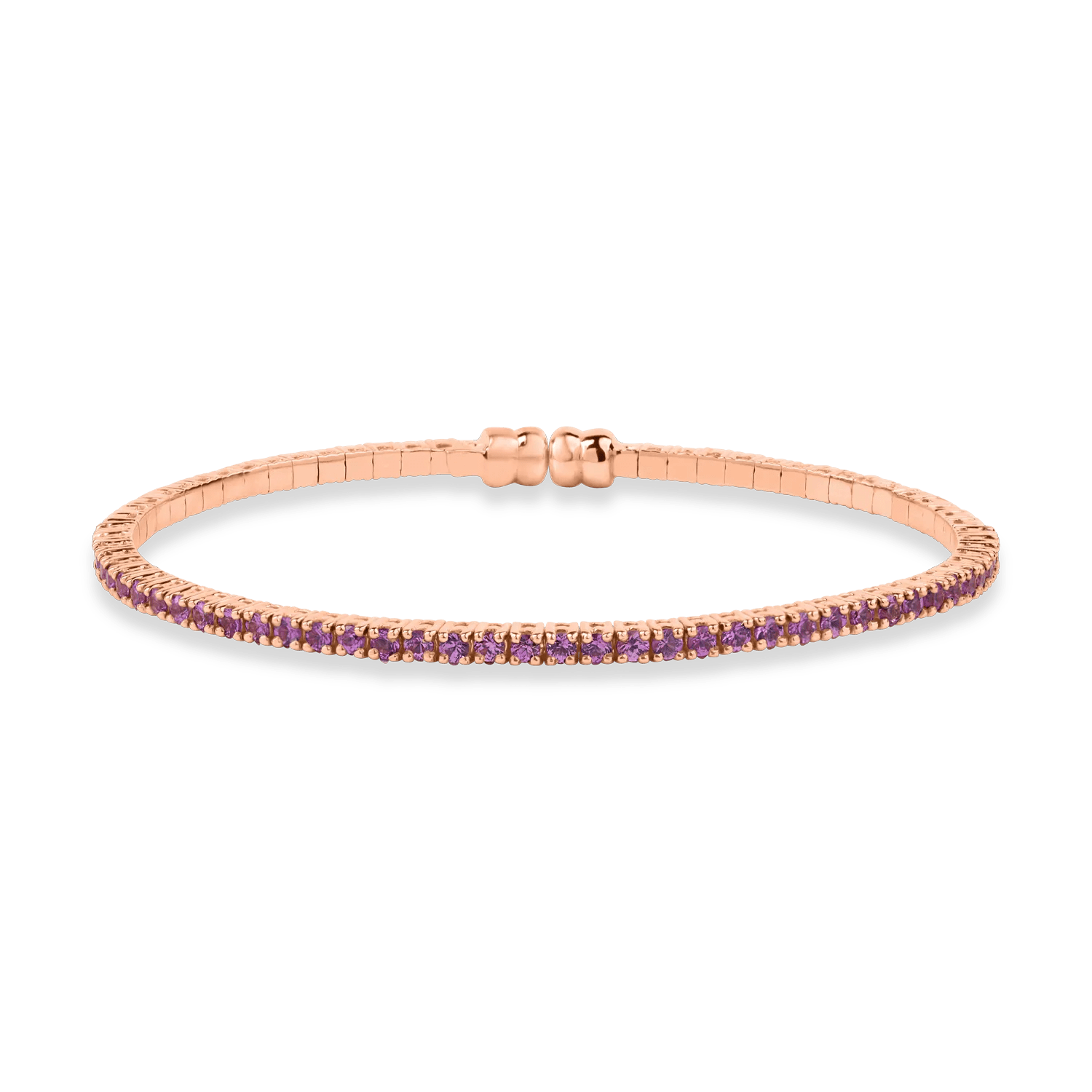 Brățară din aur roz cu safire roz de 1.68ct Brățară din aur roz cu safire roz de 1.68ct