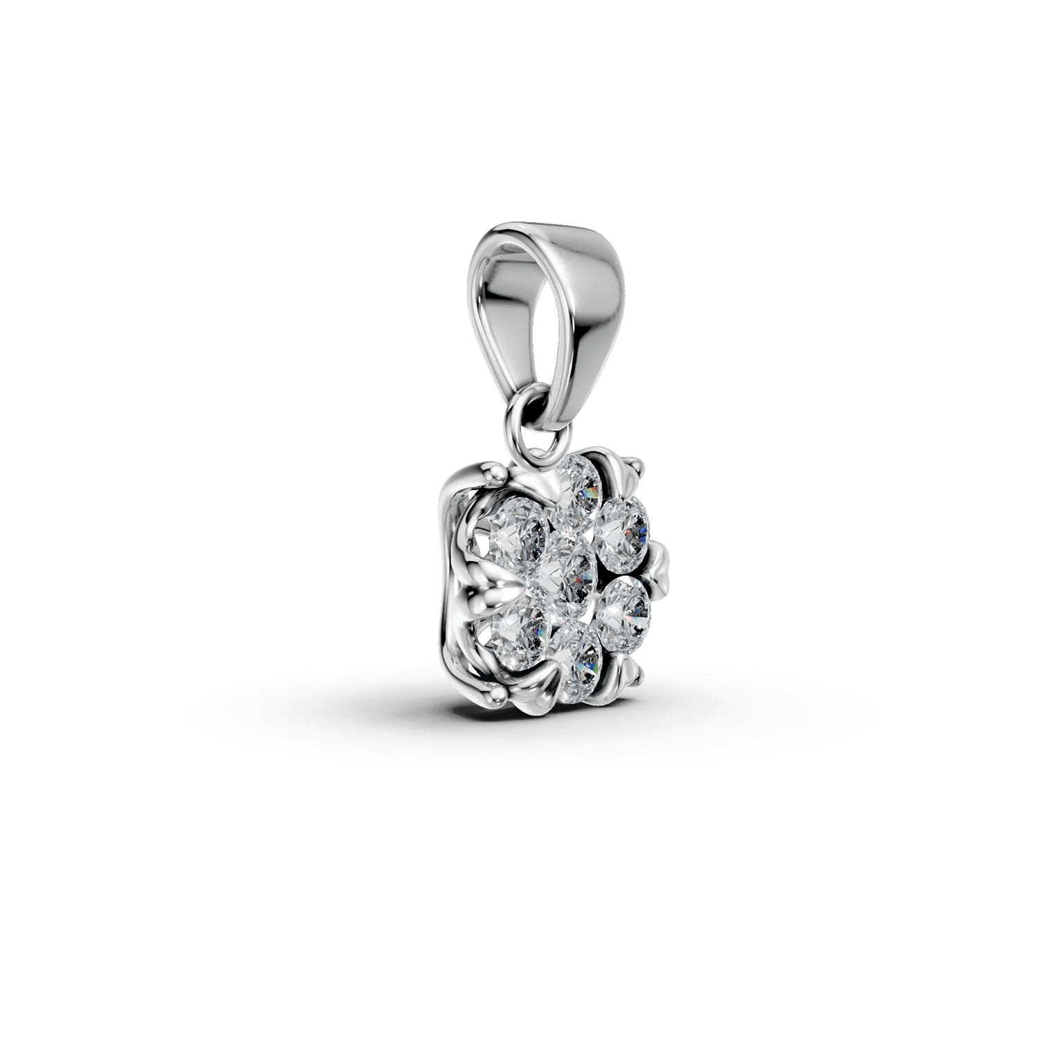 Pandantiv aur alb cu diamante de 0.3ct Pandantiv aur alb cu diamante de 0.3ct