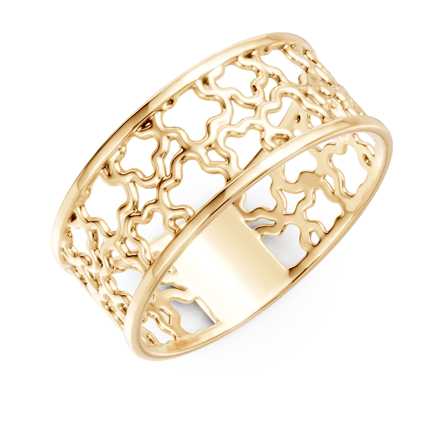 Inel cu design geometric din aur galben Inel cu design geometric din aur galben