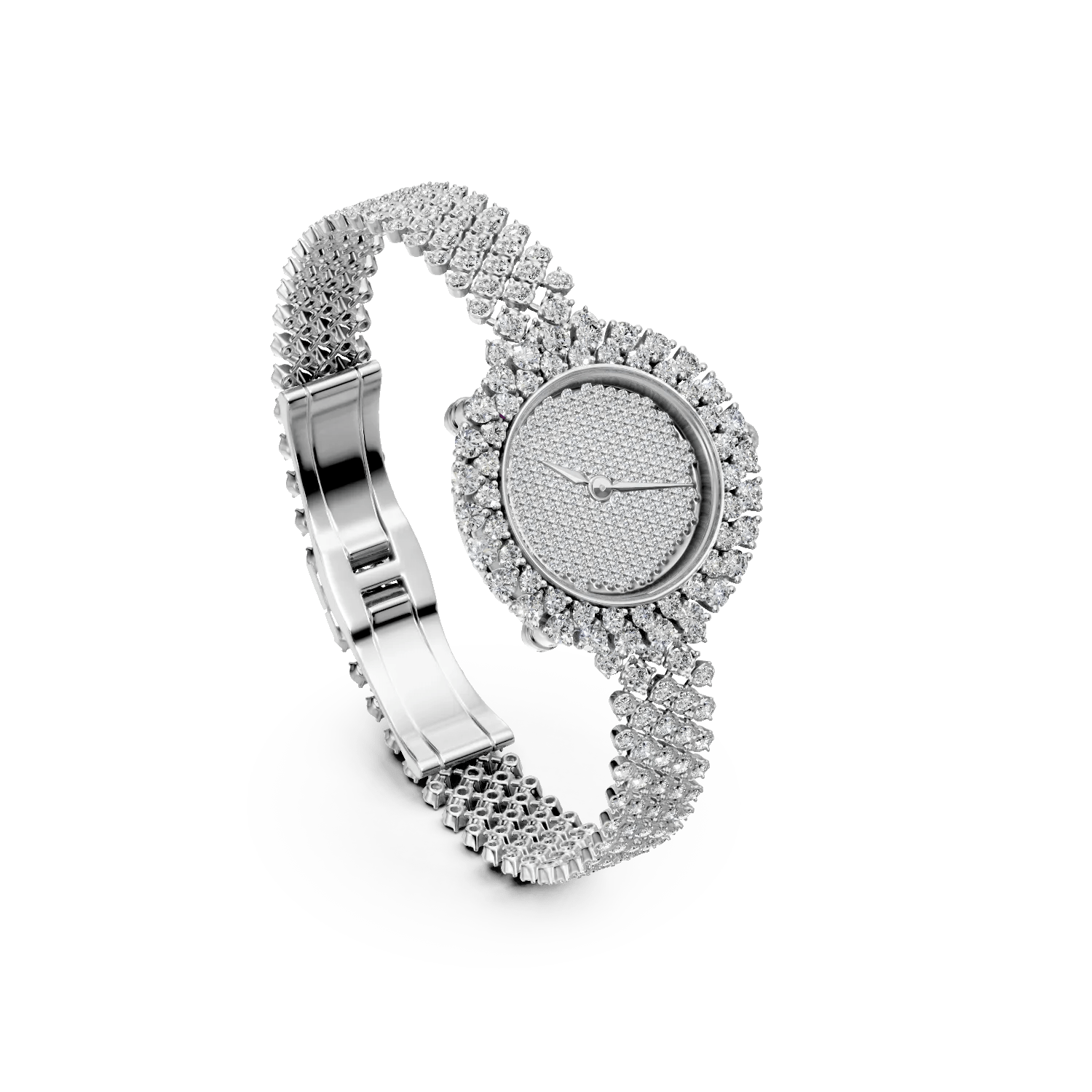 Ceas din aur alb cu diamante de 5.1ct Ceas din aur alb cu diamante de 5.1ct