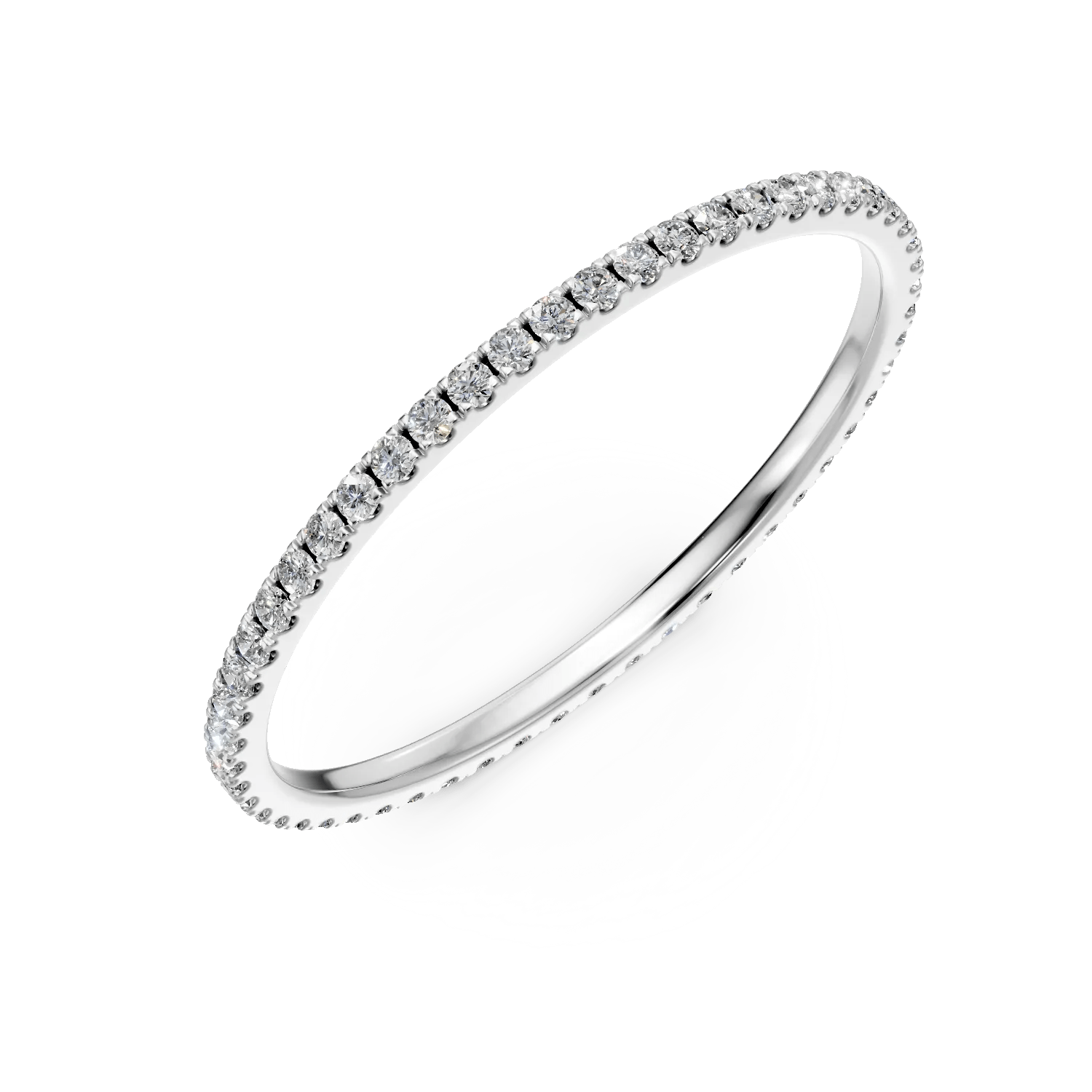 Inel eternity din aur alb cu diamante de 0.2ct Inel eternity din aur alb cu diamante de 0.2ct