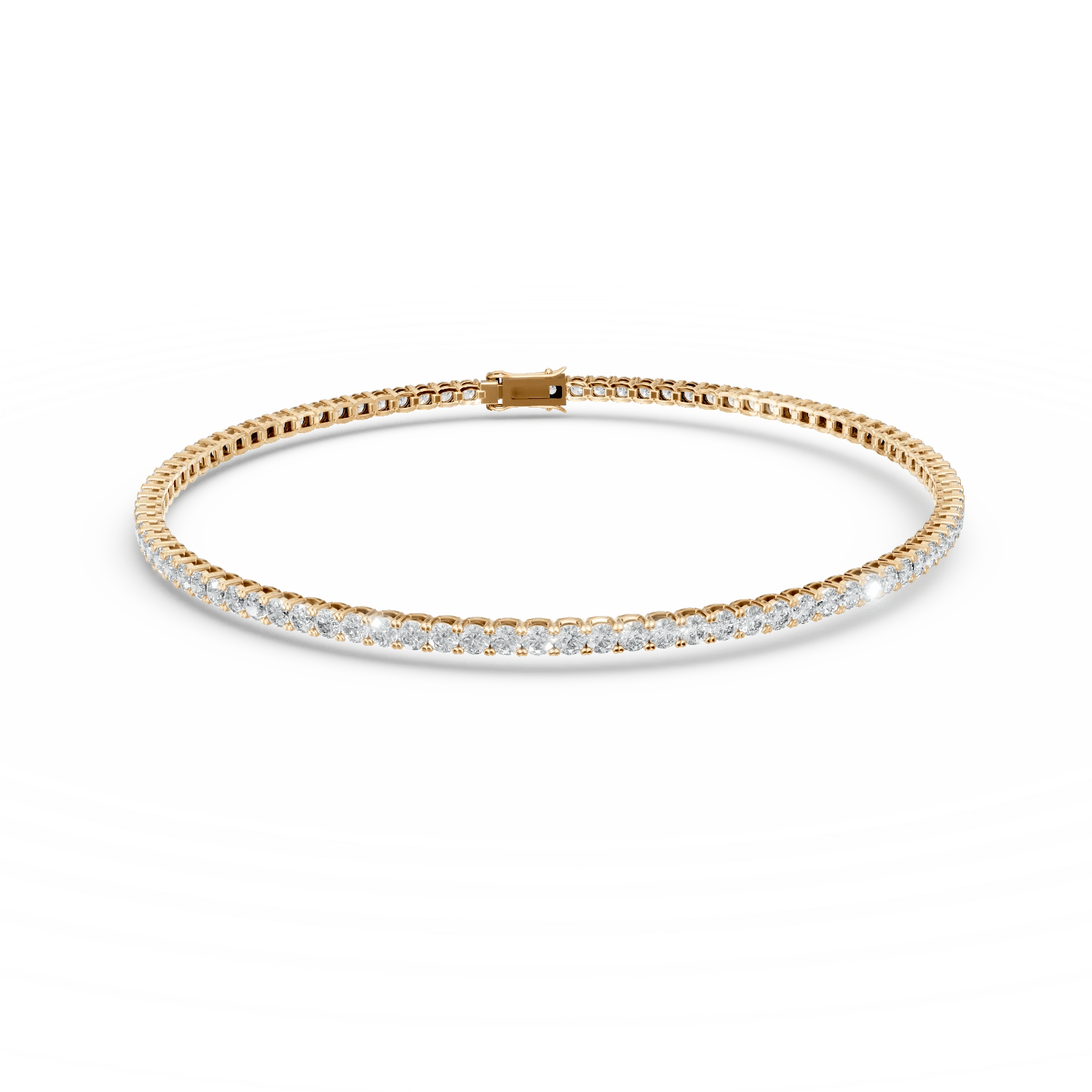 Brățară tennis din aur galben cu diamante de 4ct Brățară tennis din aur galben cu diamante de 4ct