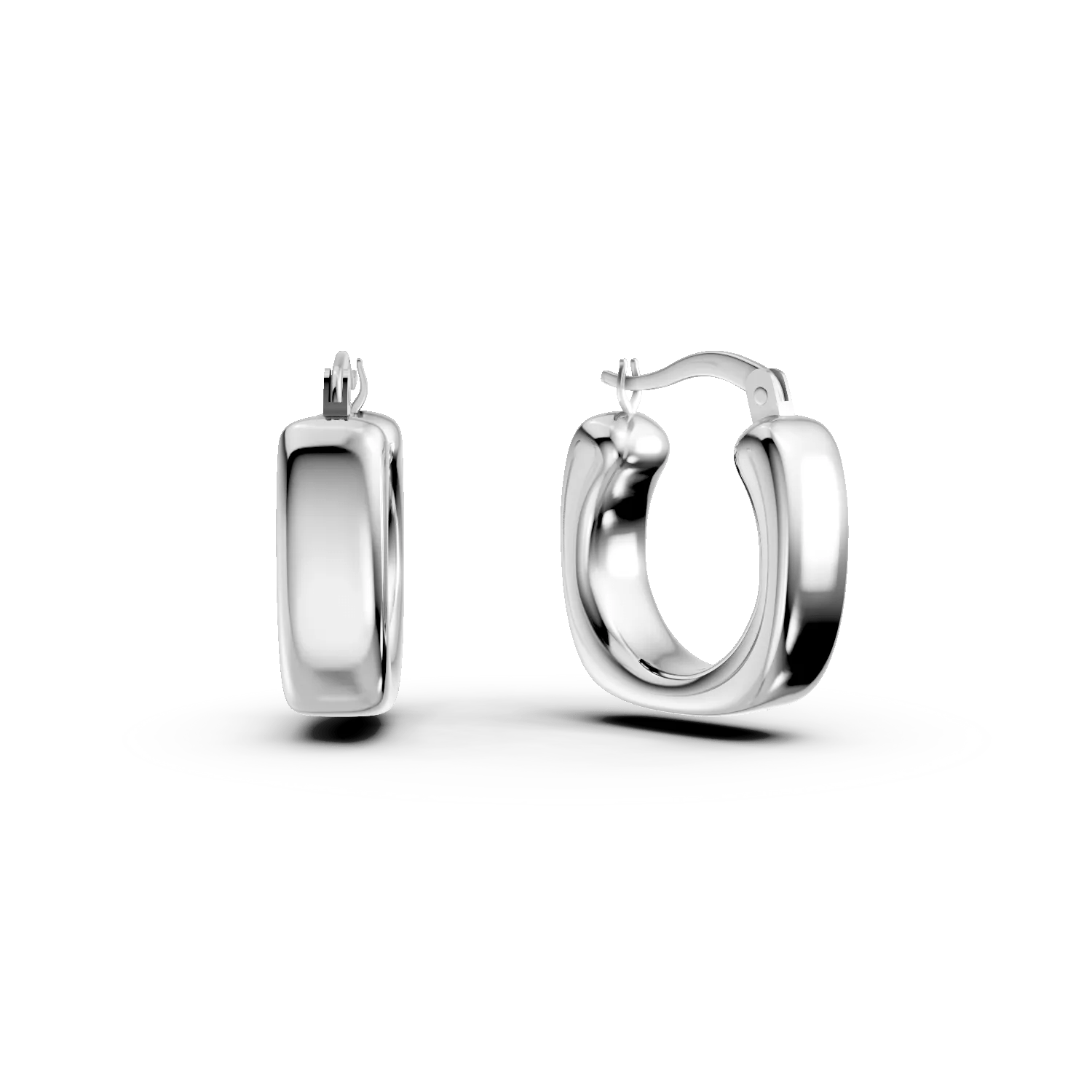 Cercei creole din aur alb Cercei creole din aur alb