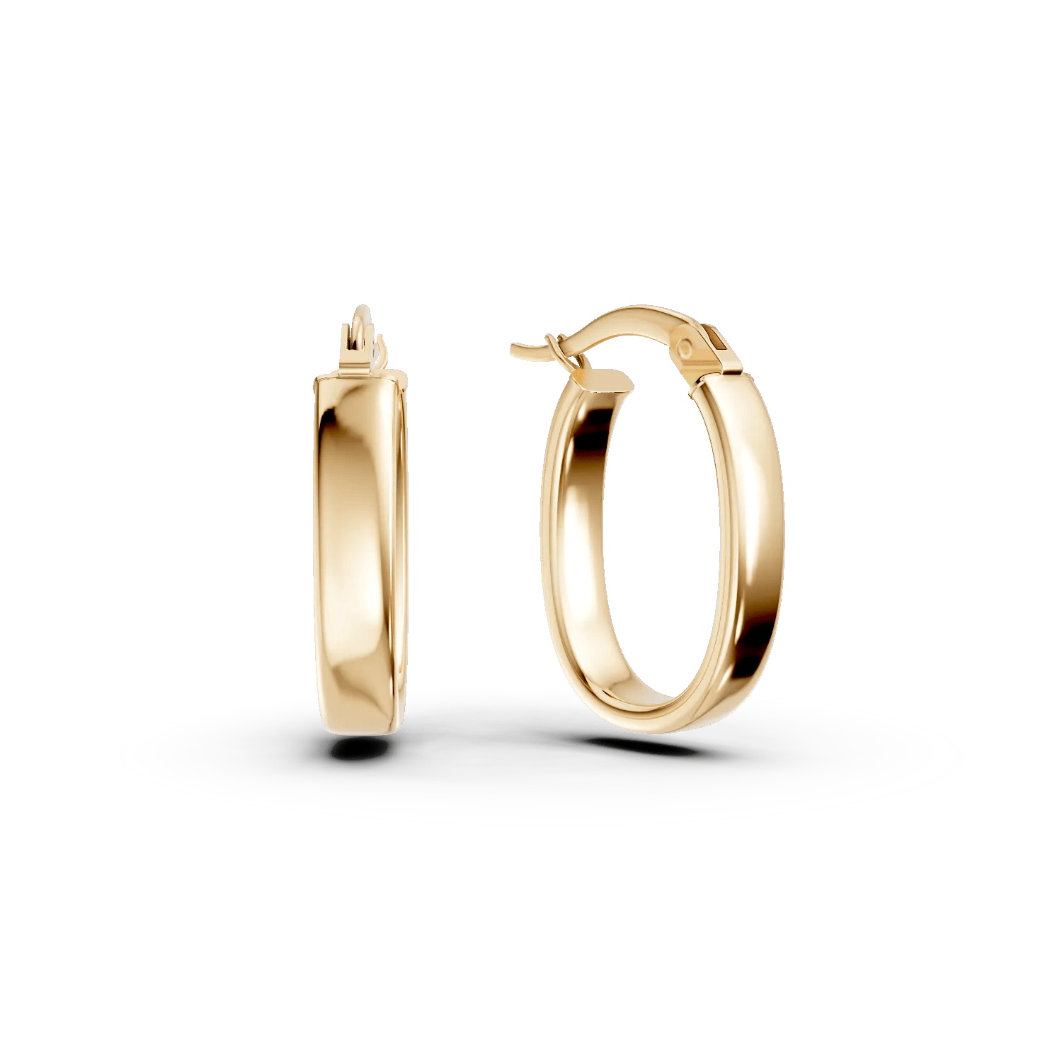 Cercei ovali în aur galben Cercei ovali în aur galben