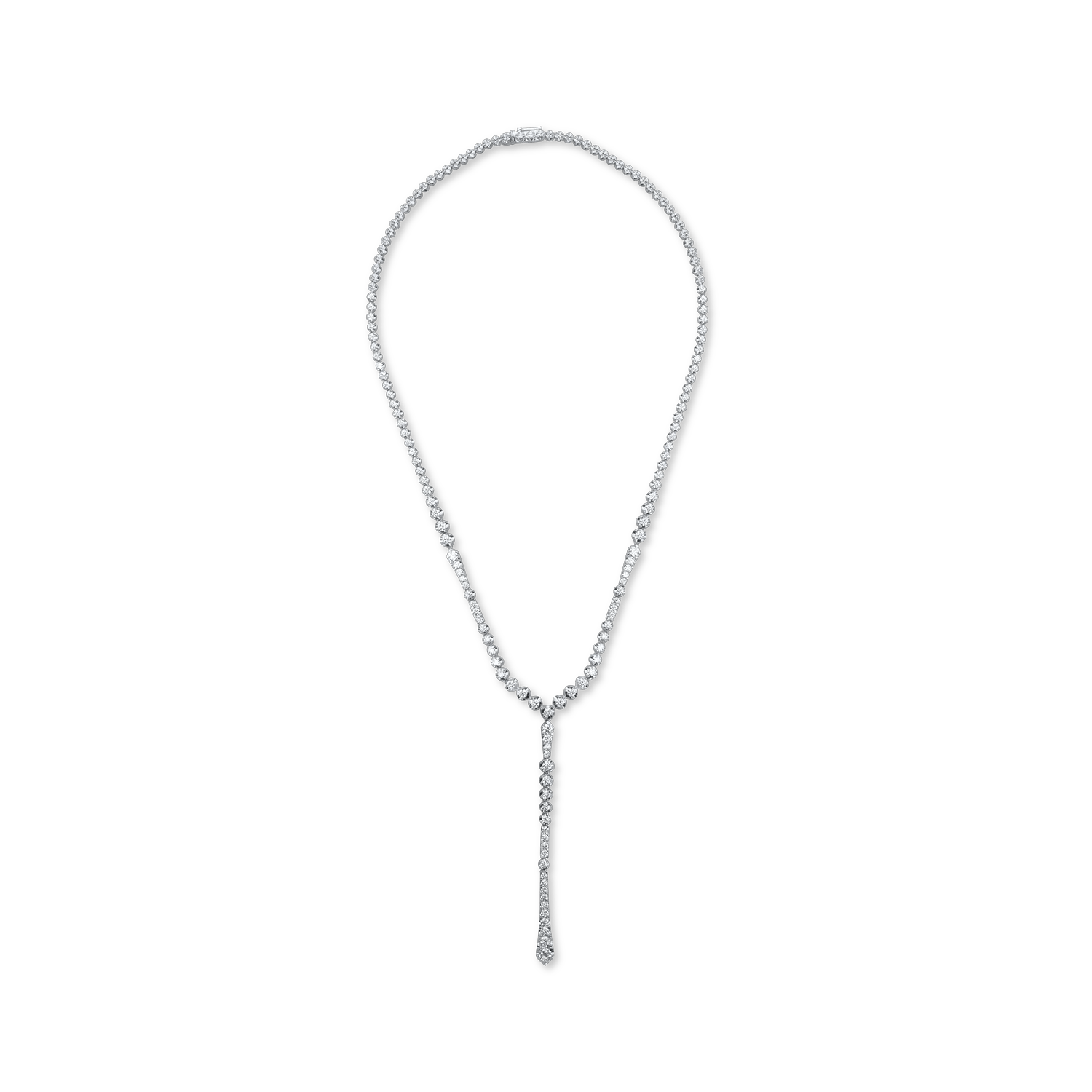 Colier tennis din aur alb cu diamante 4.6ct Colier tennis din aur alb cu diamante 4.6ct