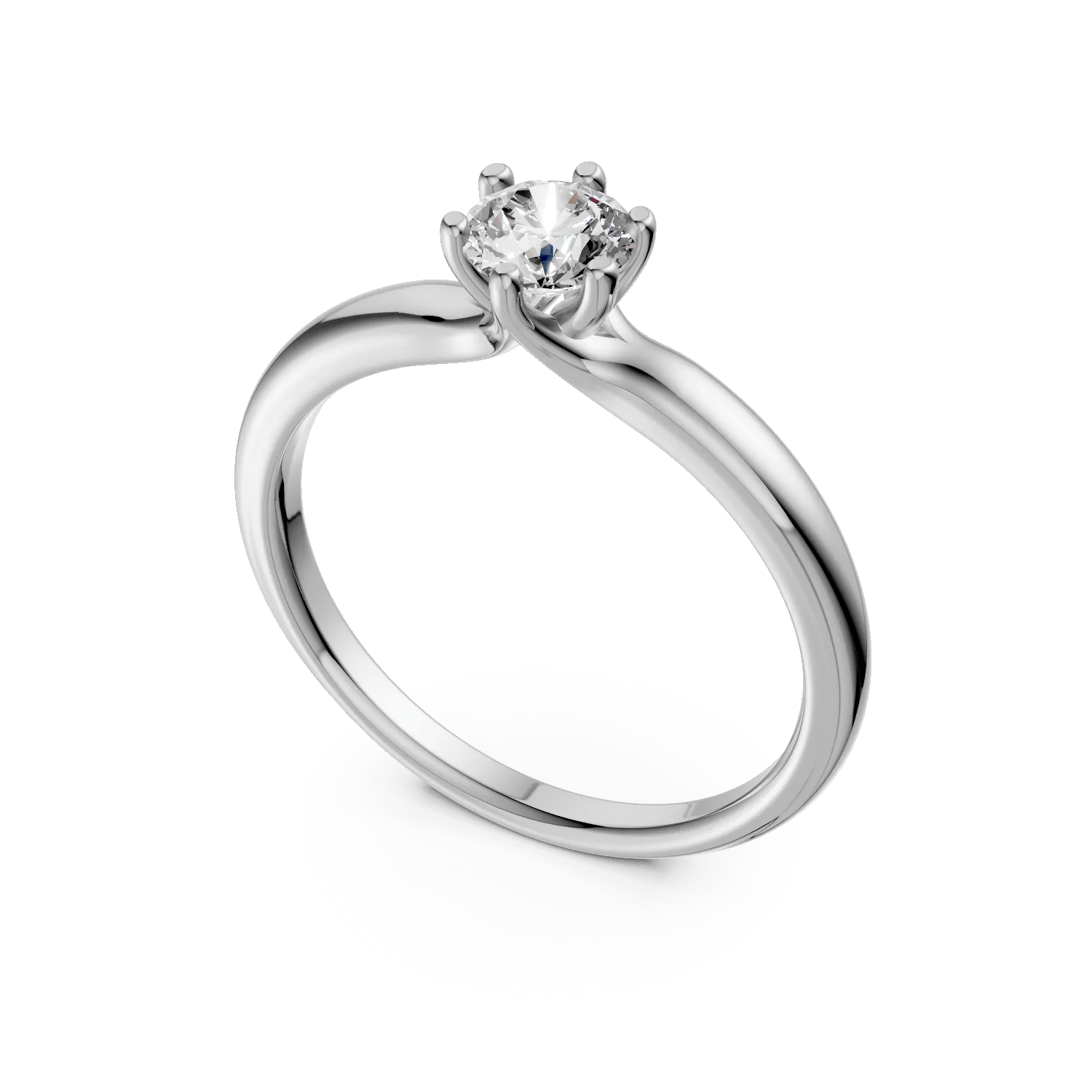 Inel logodnă platină cu diamant solitaire – Teilor aur Inel logodnă platină cu diamant solitaire - Teilor aur