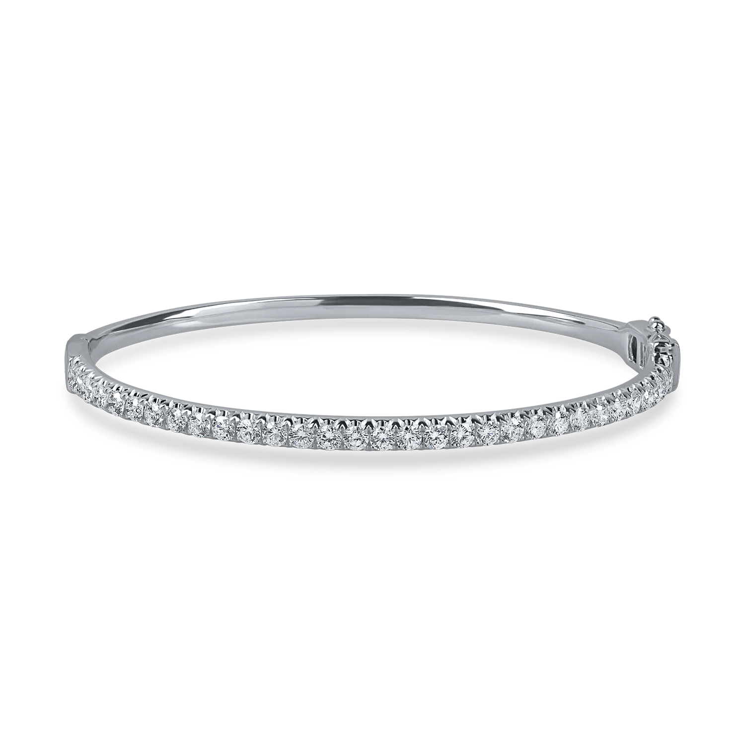 Brățară fixă din aur alb cu diamante de 1.5ct Brățară fixă din aur alb cu diamante de 1.5ct