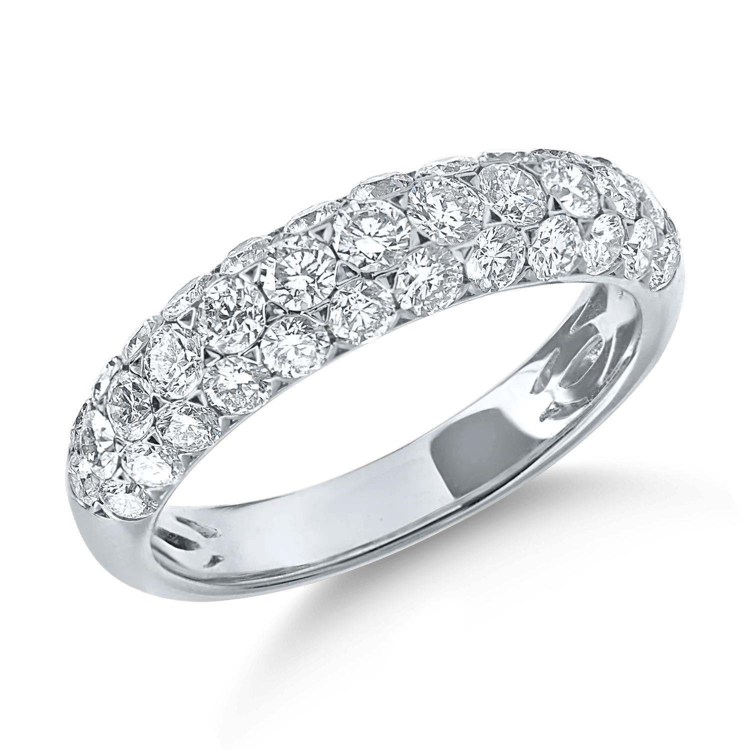 Inel semieternity aur alb cu diamante 1.4ct Inel semieternity aur alb cu diamante 1.4ct