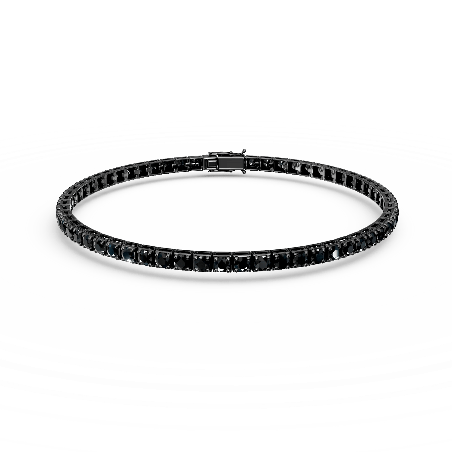 Brățară tennis din aur negru cu diamante negre de 5.4ct Brățară tennis din aur negru cu diamante negre de 5.4ct