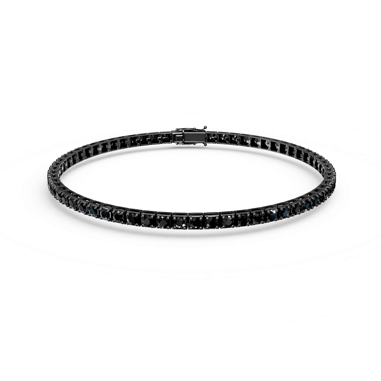 Brățară tenis din aur negru cu diamante negre de 4.5ct Brățară tenis din aur negru cu diamante negre de 4.5ct