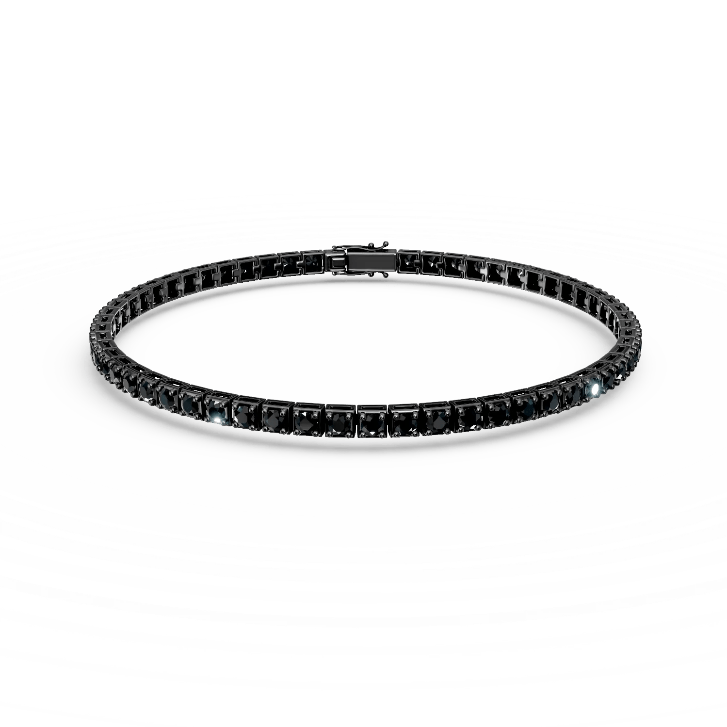 Brățară tennis din aur negru cu diamante negre de 3.3ct Brățară tennis din aur negru cu diamante negre de 3.3ct