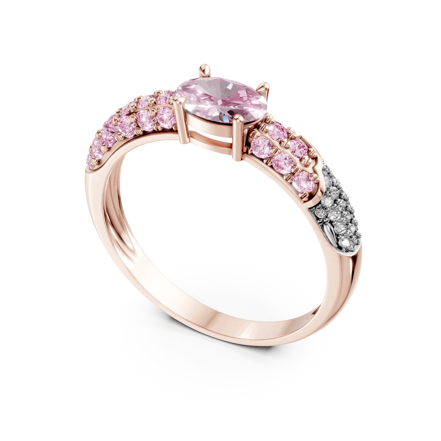 Inel din aur roz cu safire și diamante – Teilor Inel din aur roz cu safire și diamante – Teilor
