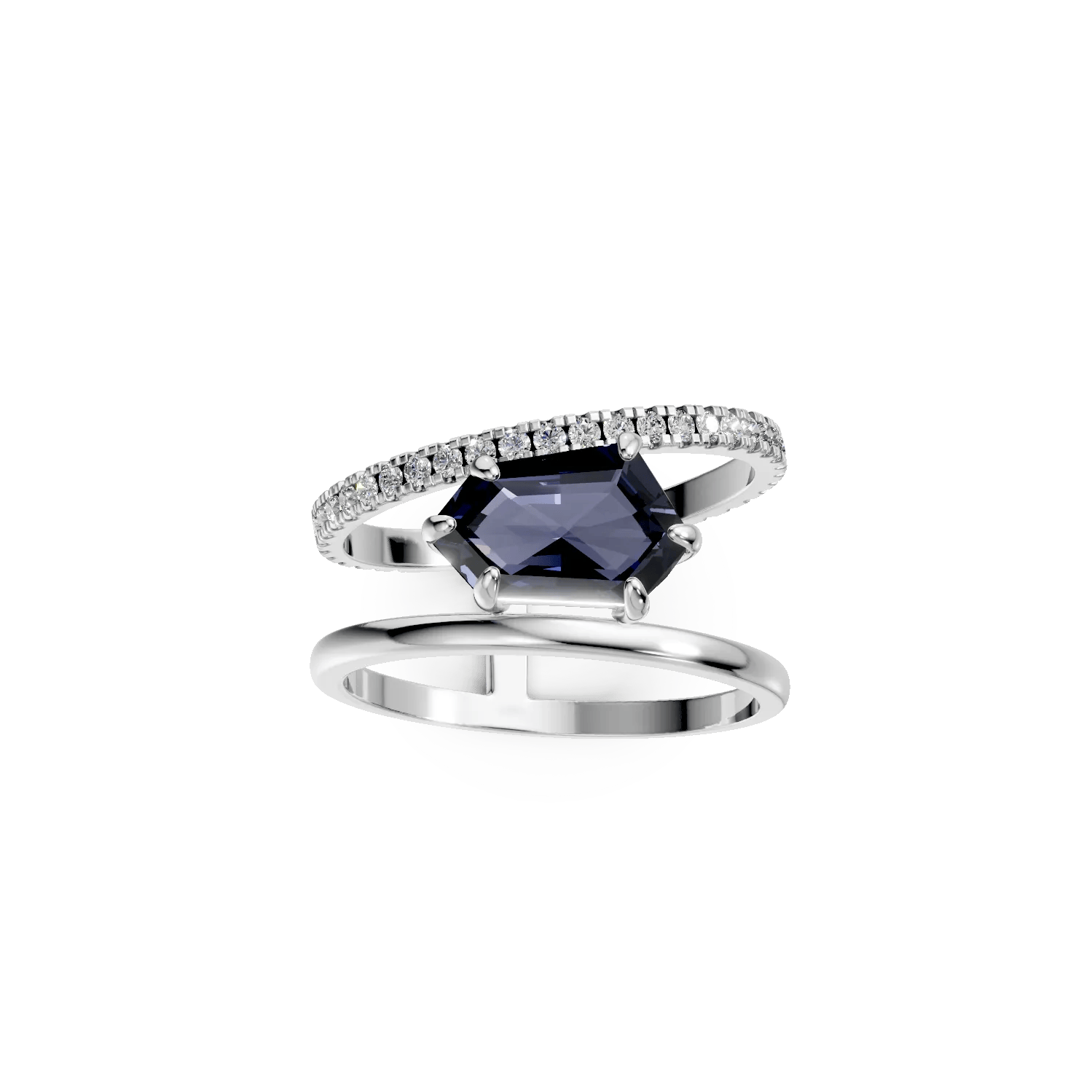Inel geometric din aur alb cu topaz london blue – Teilor Inel geometric din aur alb cu topaz london blue – Teilor