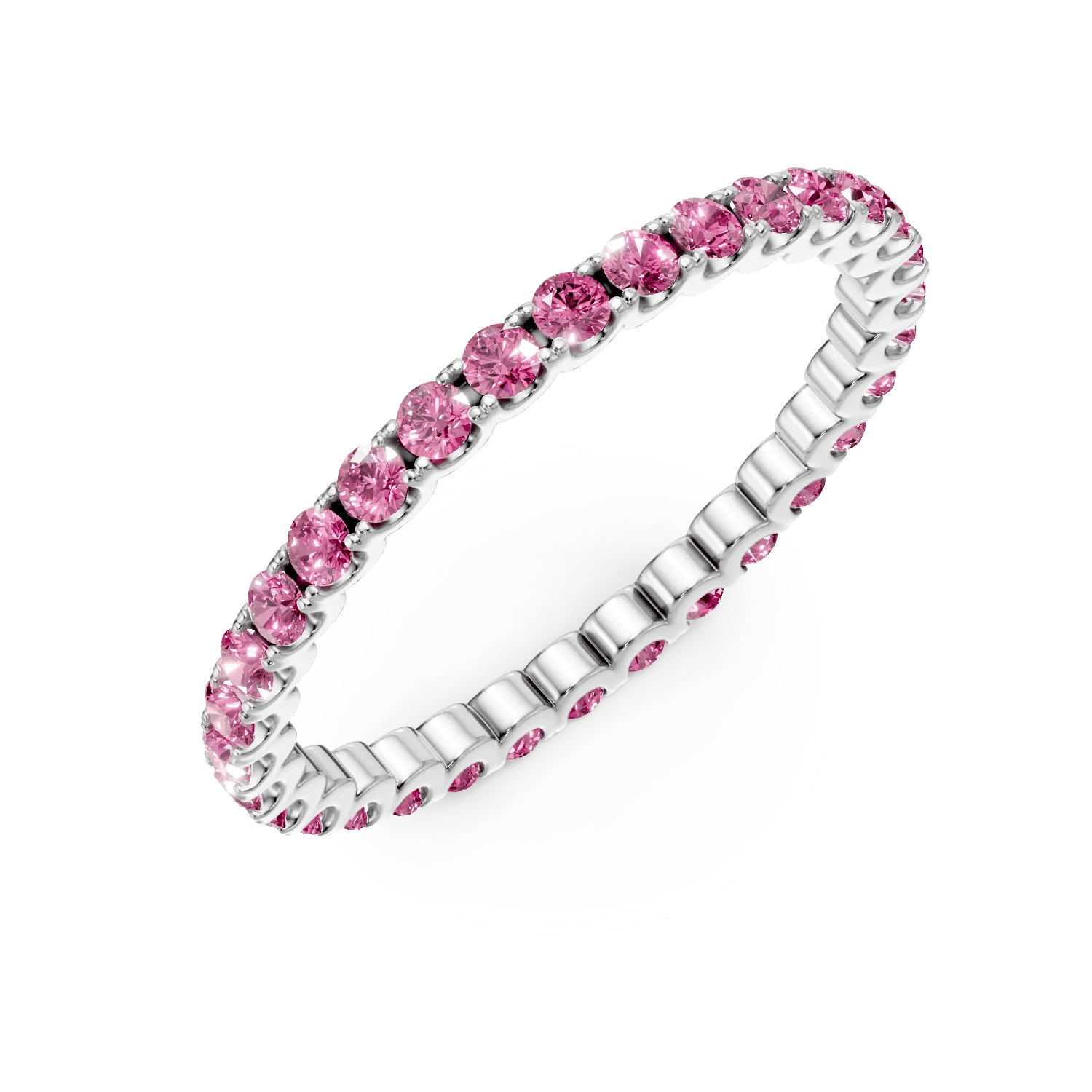 Inel eternity din aur alb cu rubine de 0.7ct – Teilor Inel eternity din aur alb cu rubine de 0.7ct – Teilor