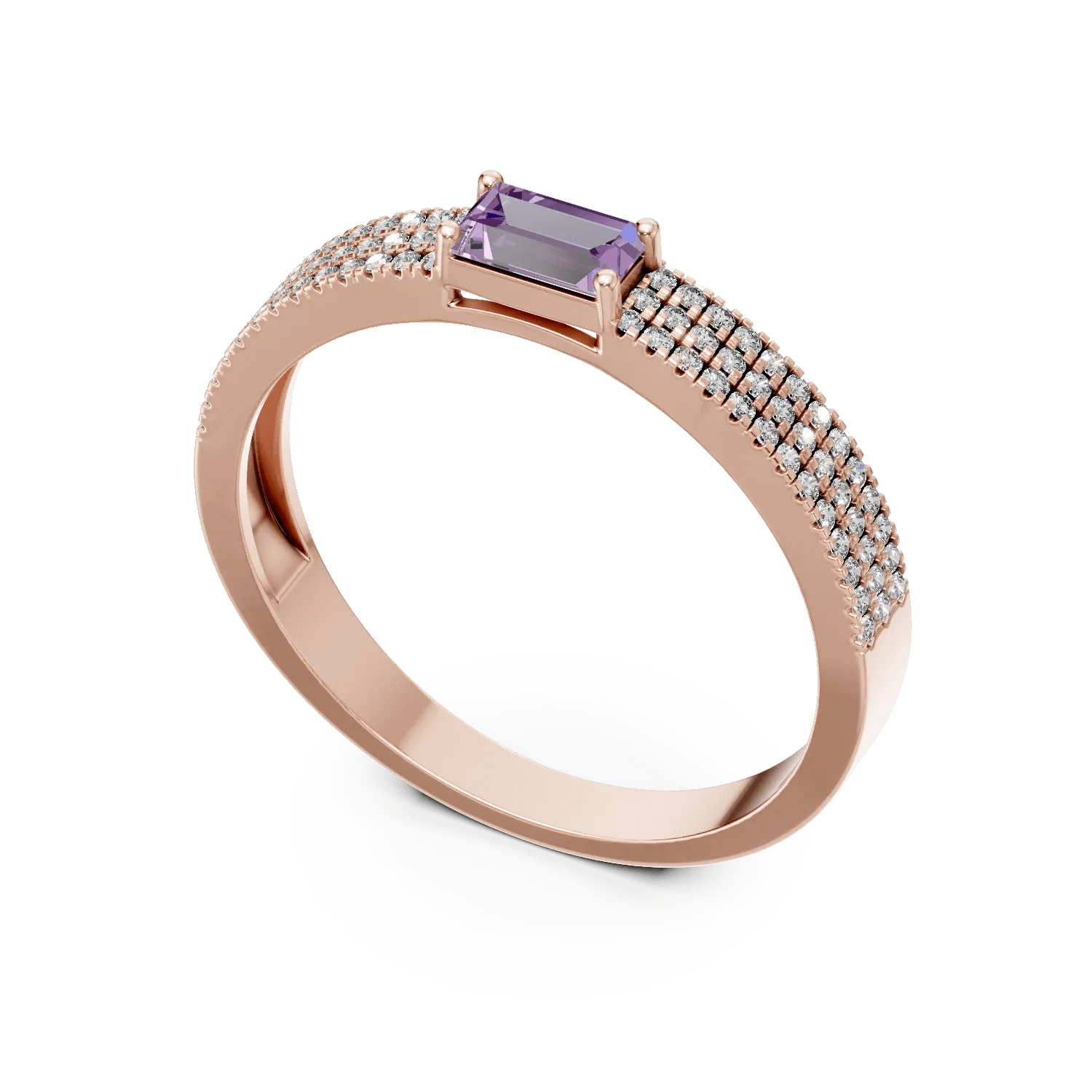 Inel din aur roz cu safir roz și diamante – Teilor Inel din aur roz cu safir roz și diamante – Teilor