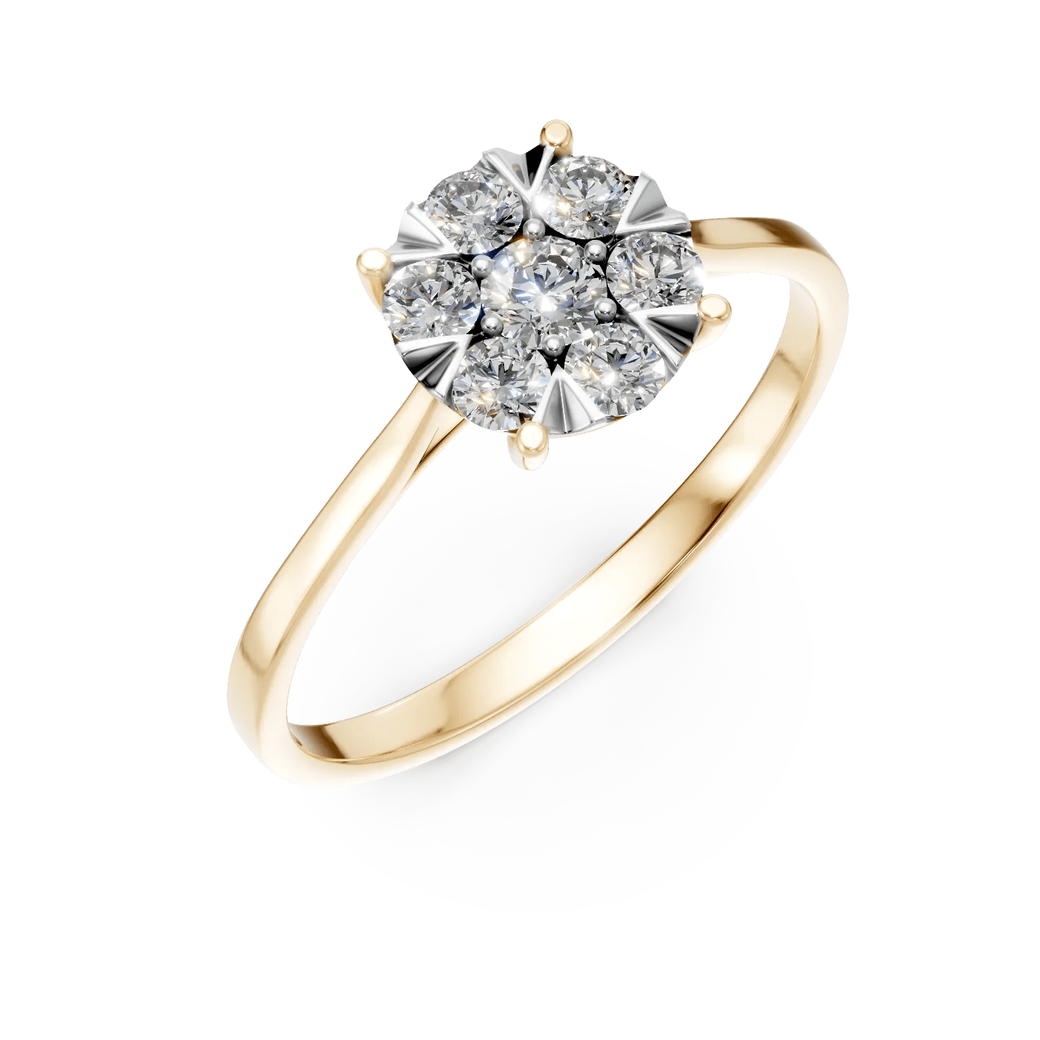 Inel de logodnă din aur galben cu diamante de 0.6ct Inel de logodnă din aur galben cu diamante de 0.6ct