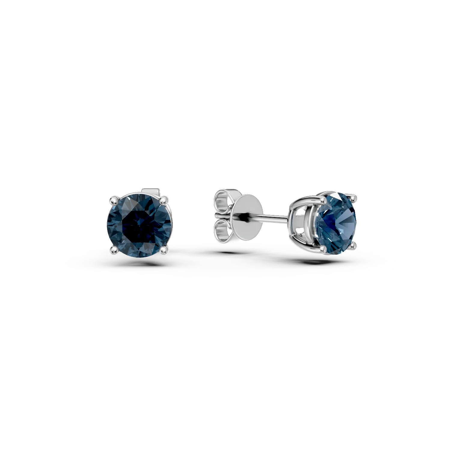 Cercei din aur alb cu topaze london blue de 2.1ct Cercei din aur alb cu topaze london blue de 2.1ct