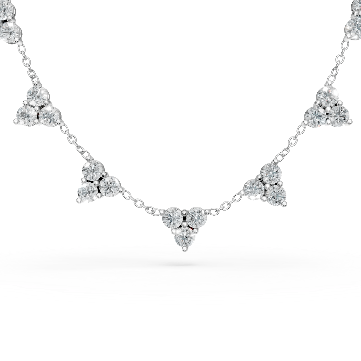 Colier din aur alb cu diamante de 0.9ct Colier din aur alb cu diamante de 0.9ct
