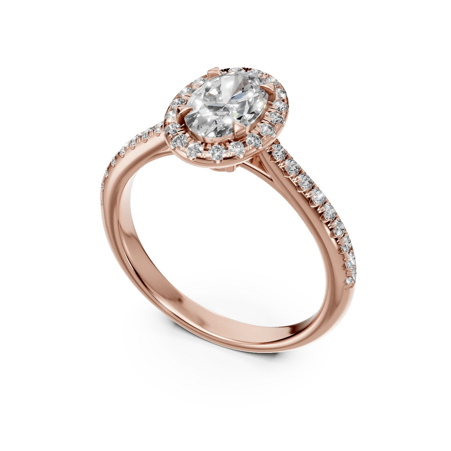 Inel de logodnă din aur roz cu diamante – Teilor Inel de logodnă din aur roz cu diamante – Teilor