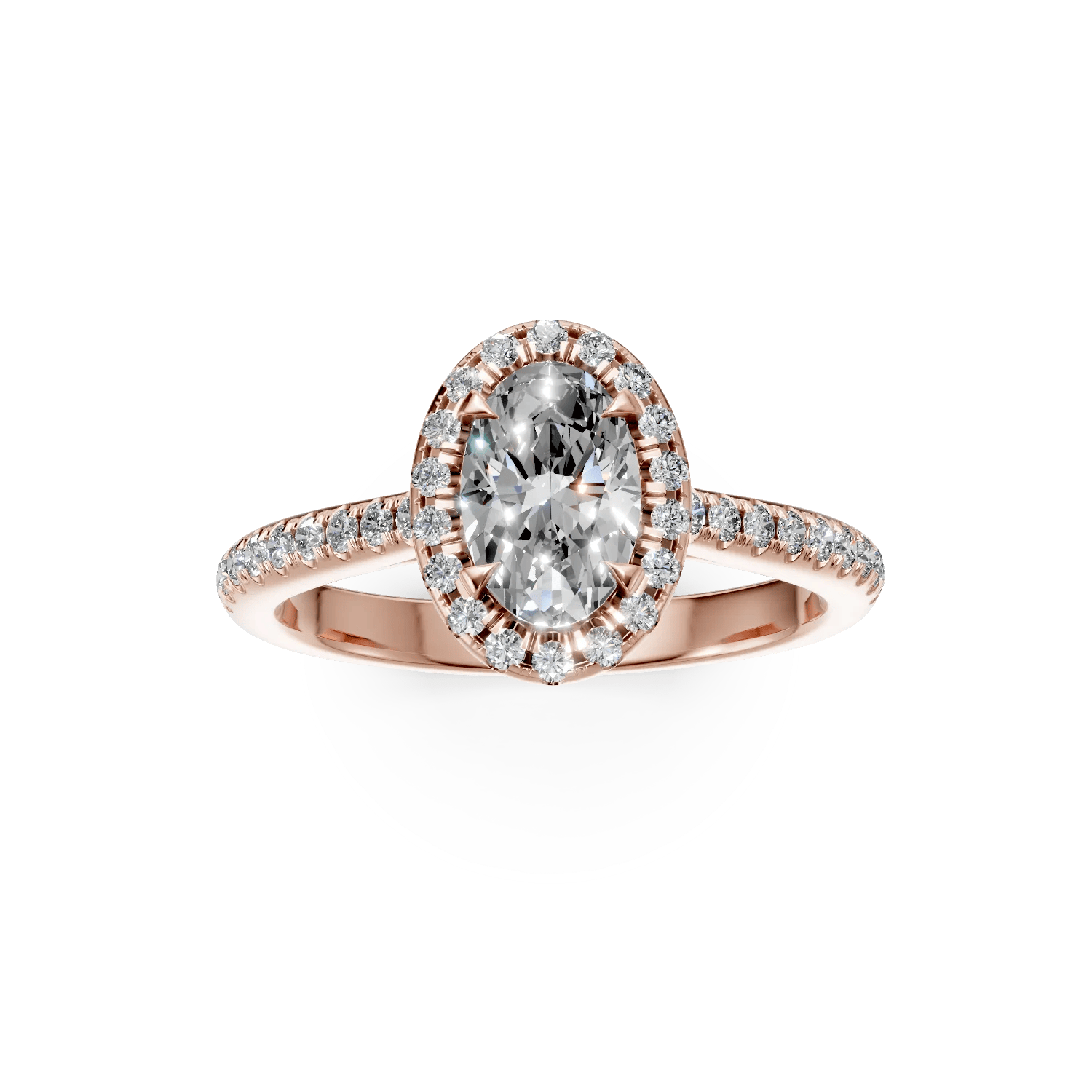 Inel de logodnă din aur roz cu diamante – Teilor Inel de logodnă din aur roz cu diamante – Teilor