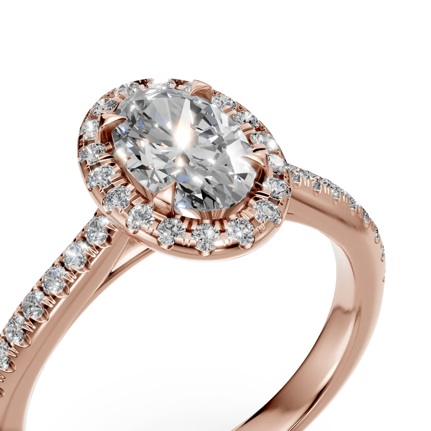 Inel de logodnă din aur roz cu diamante – Teilor Inel de logodnă din aur roz cu diamante – Teilor