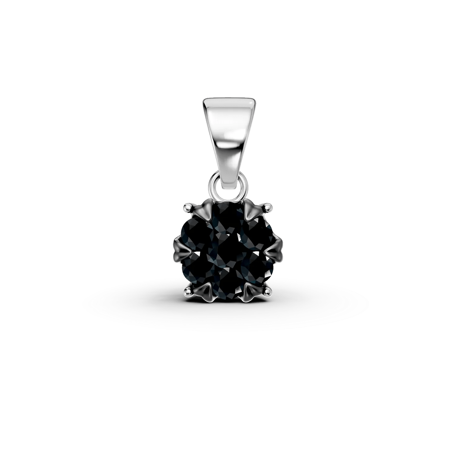 Pandantiv aur alb cu diamante negre 0.2ct Pandantiv aur alb cu diamante negre 0.2ct