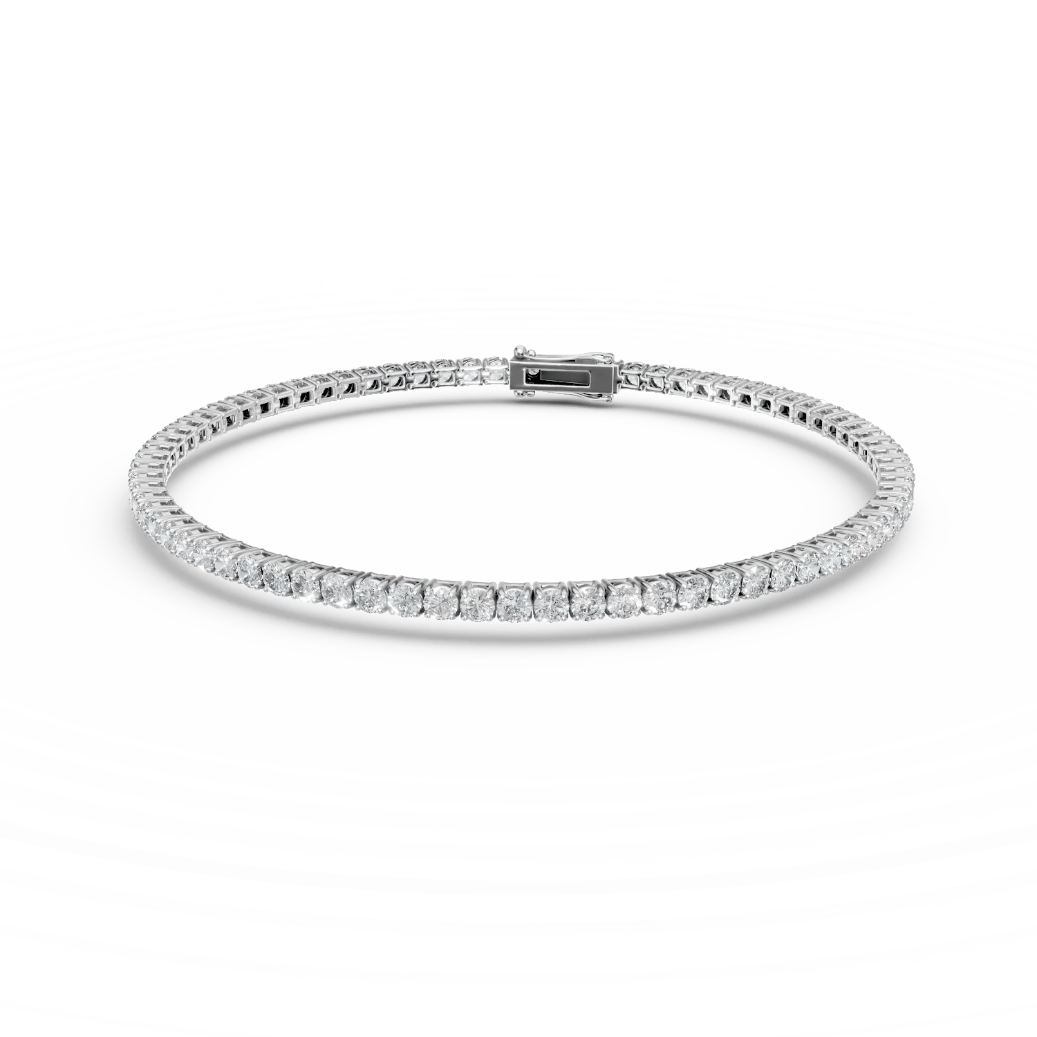 Brățară tennis din aur alb cu diamante de 2.5ct Brățară tennis din aur alb cu diamante de 2.5ct