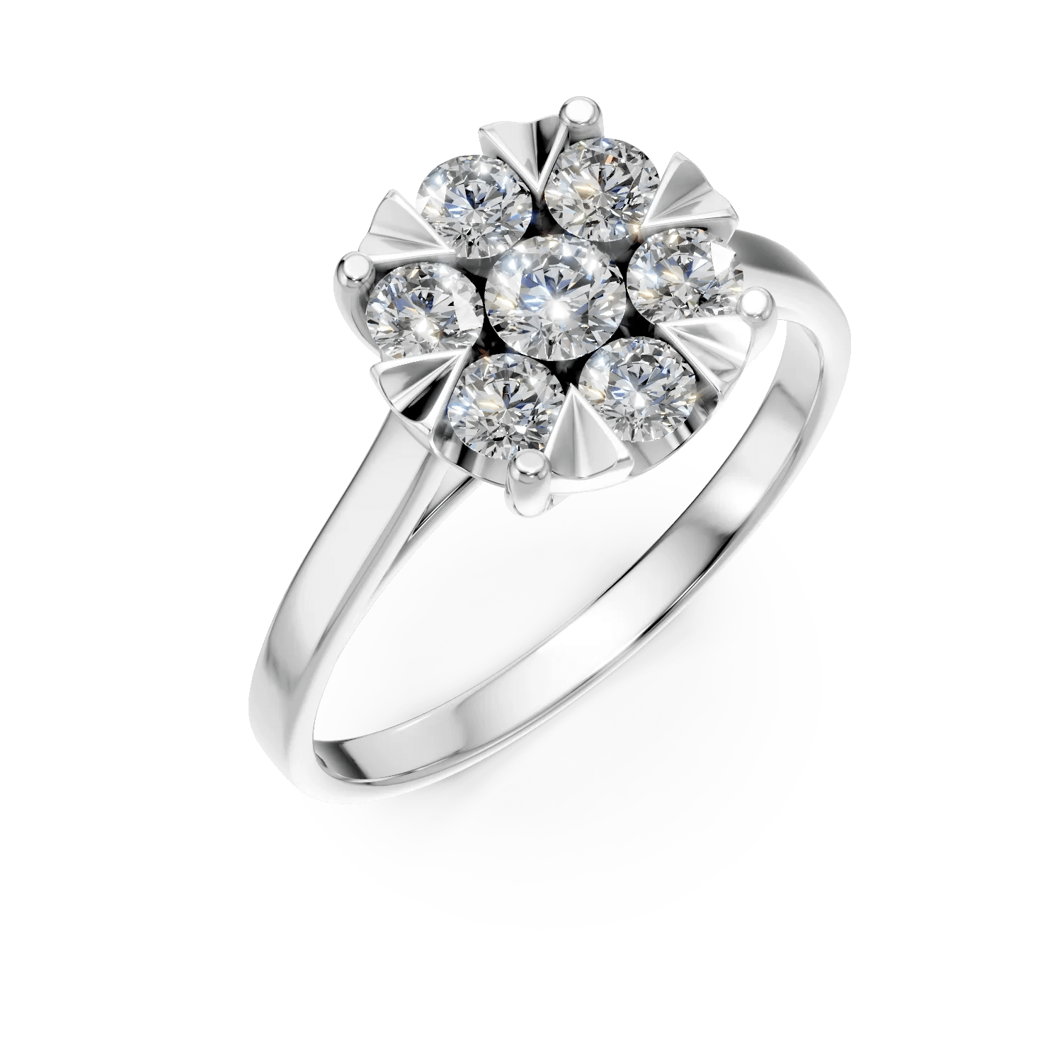 Inel de logodnă din aur alb cu diamante 0.6ct Inel de logodnă din aur alb cu diamante 0.6ct