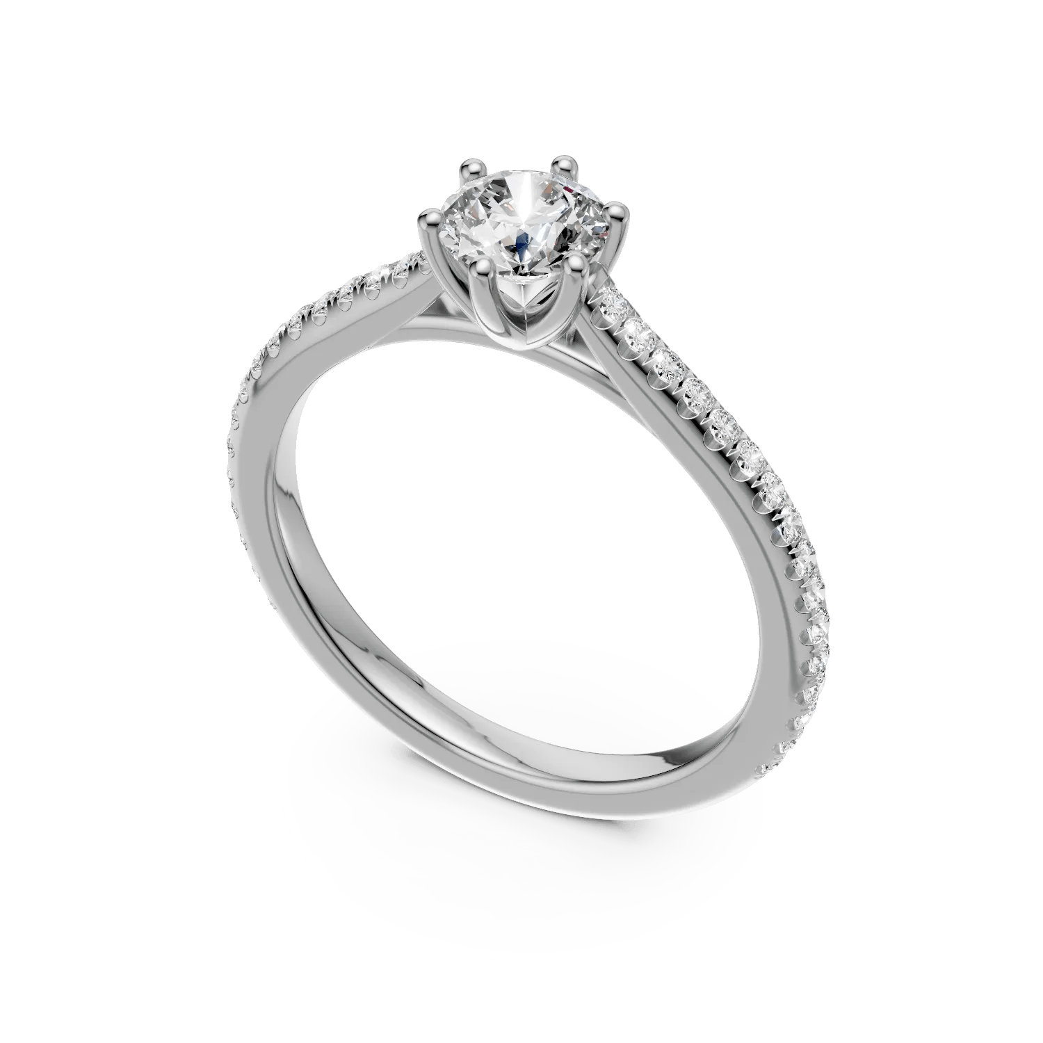 Inel de logodnă aur alb cu diamant 0.4ct Inel de logodnă aur alb cu diamant 0.4ct