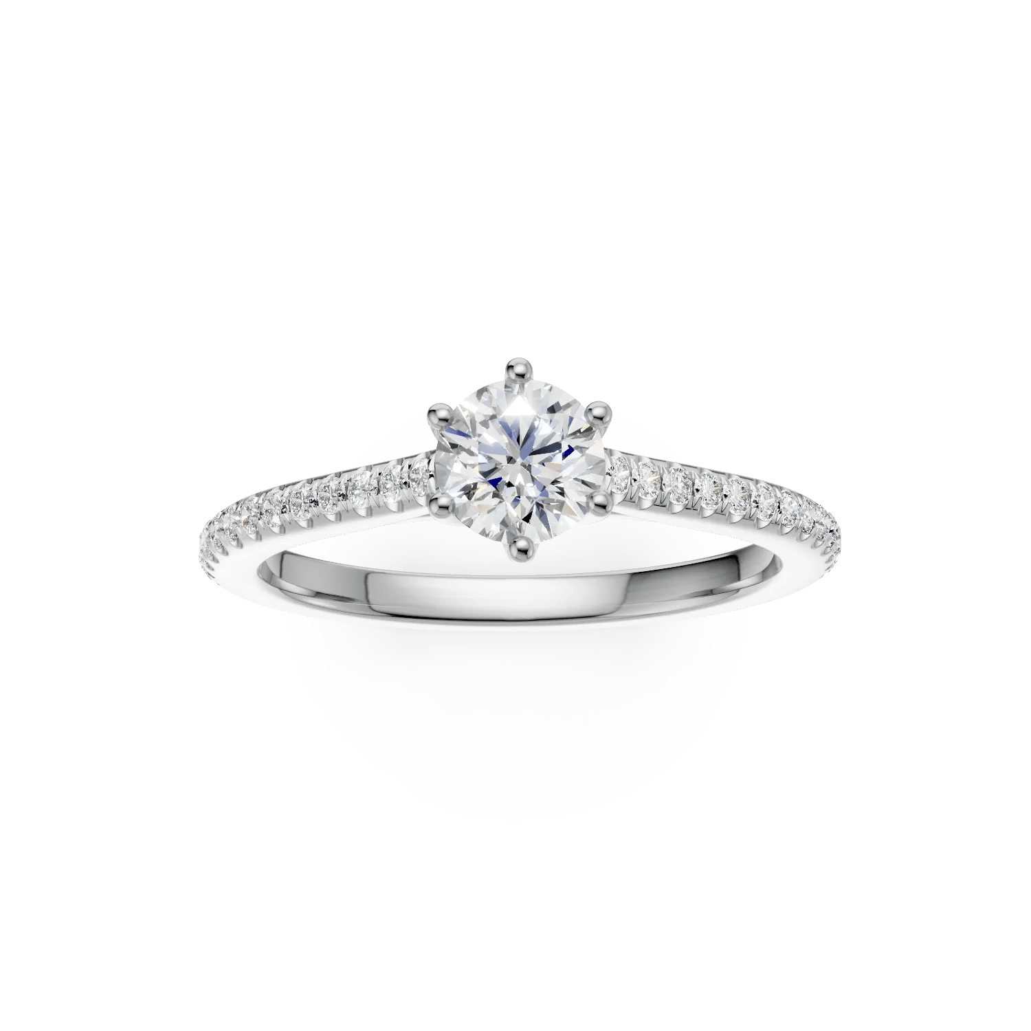 Inel de logodnă aur alb cu diamant 0.4ct Inel de logodnă aur alb cu diamant 0.4ct