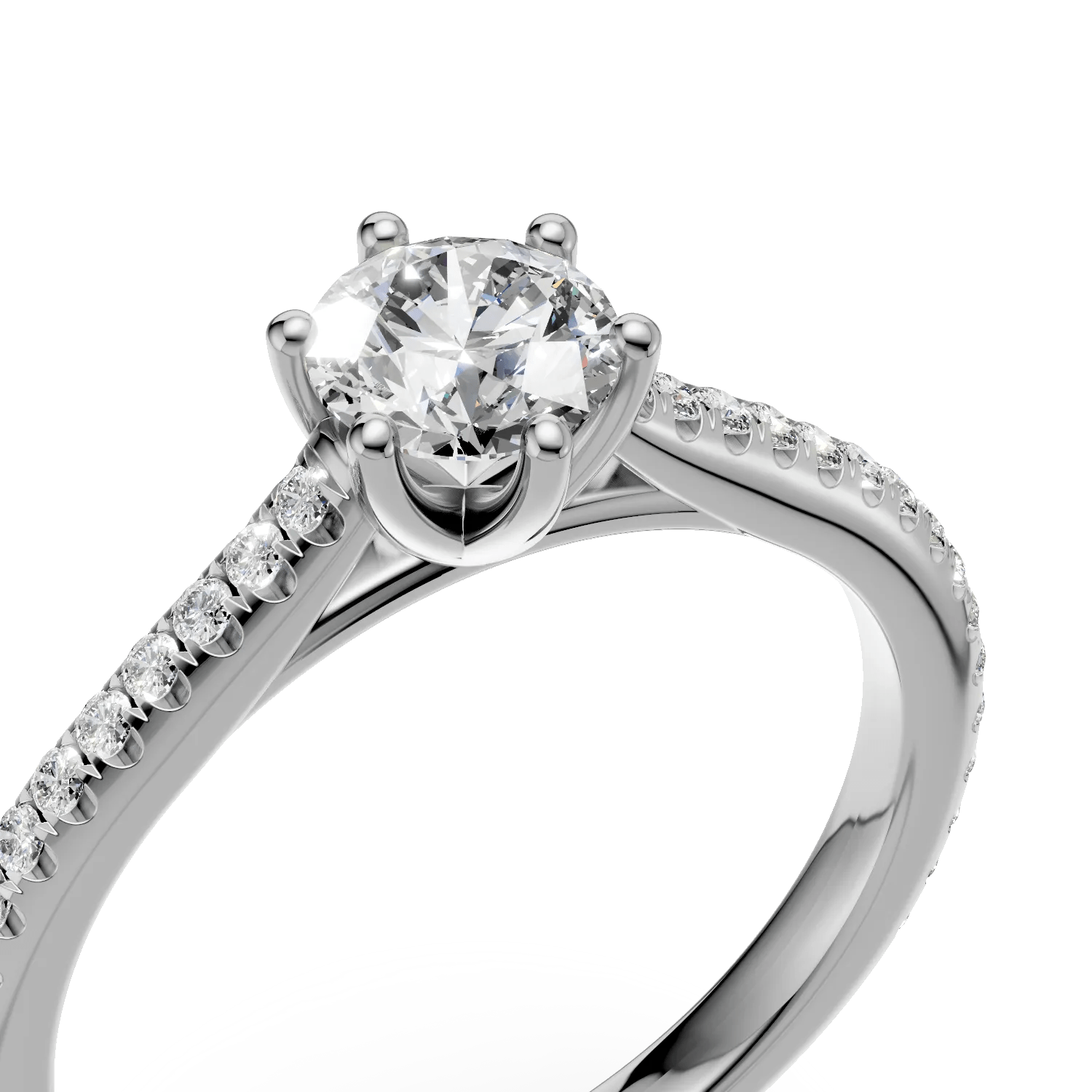 Inel de logodnă aur alb cu diamant 0.4ct Inel de logodnă aur alb cu diamant 0.4ct