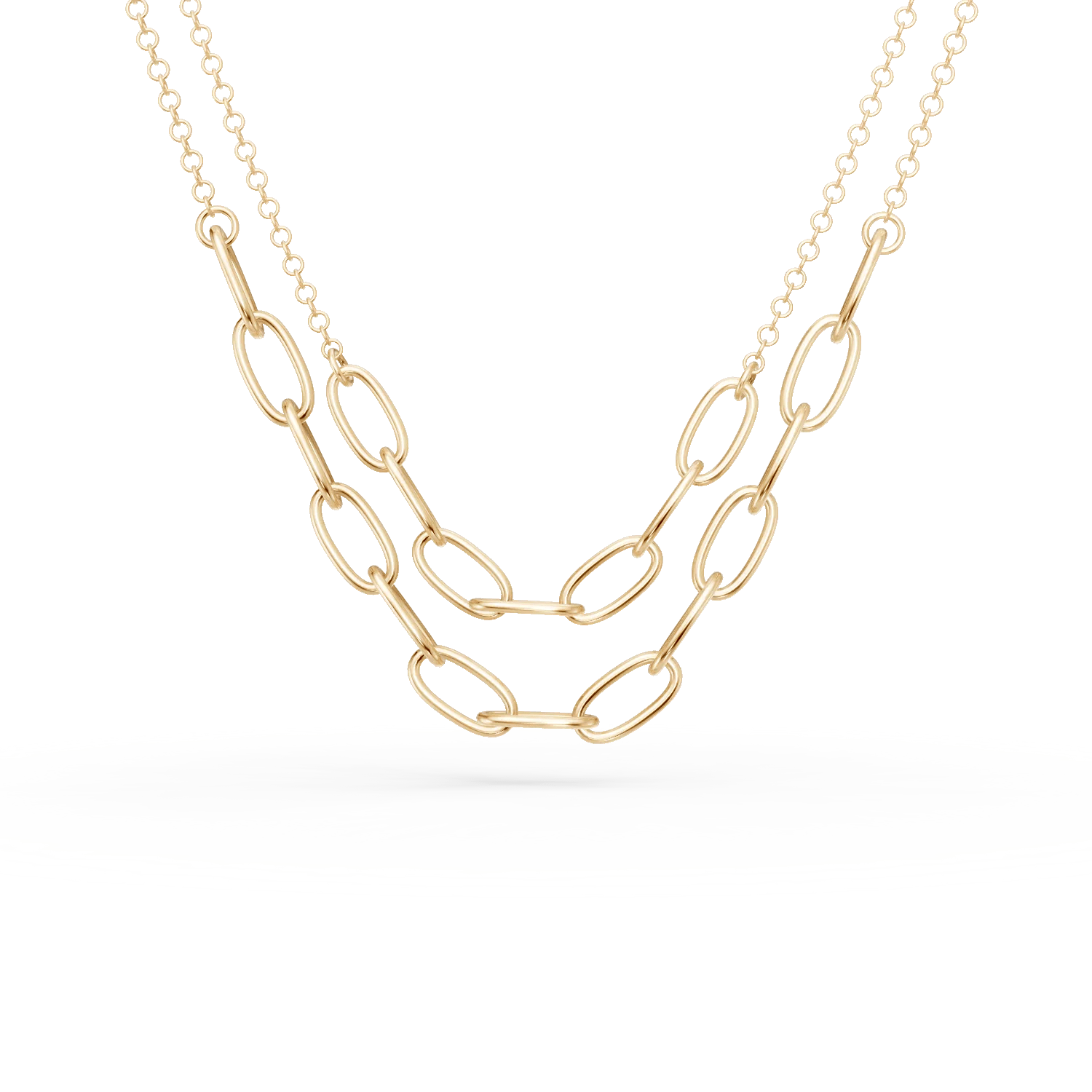 Lanț dublu din aur galben Lanț dublu din aur galben