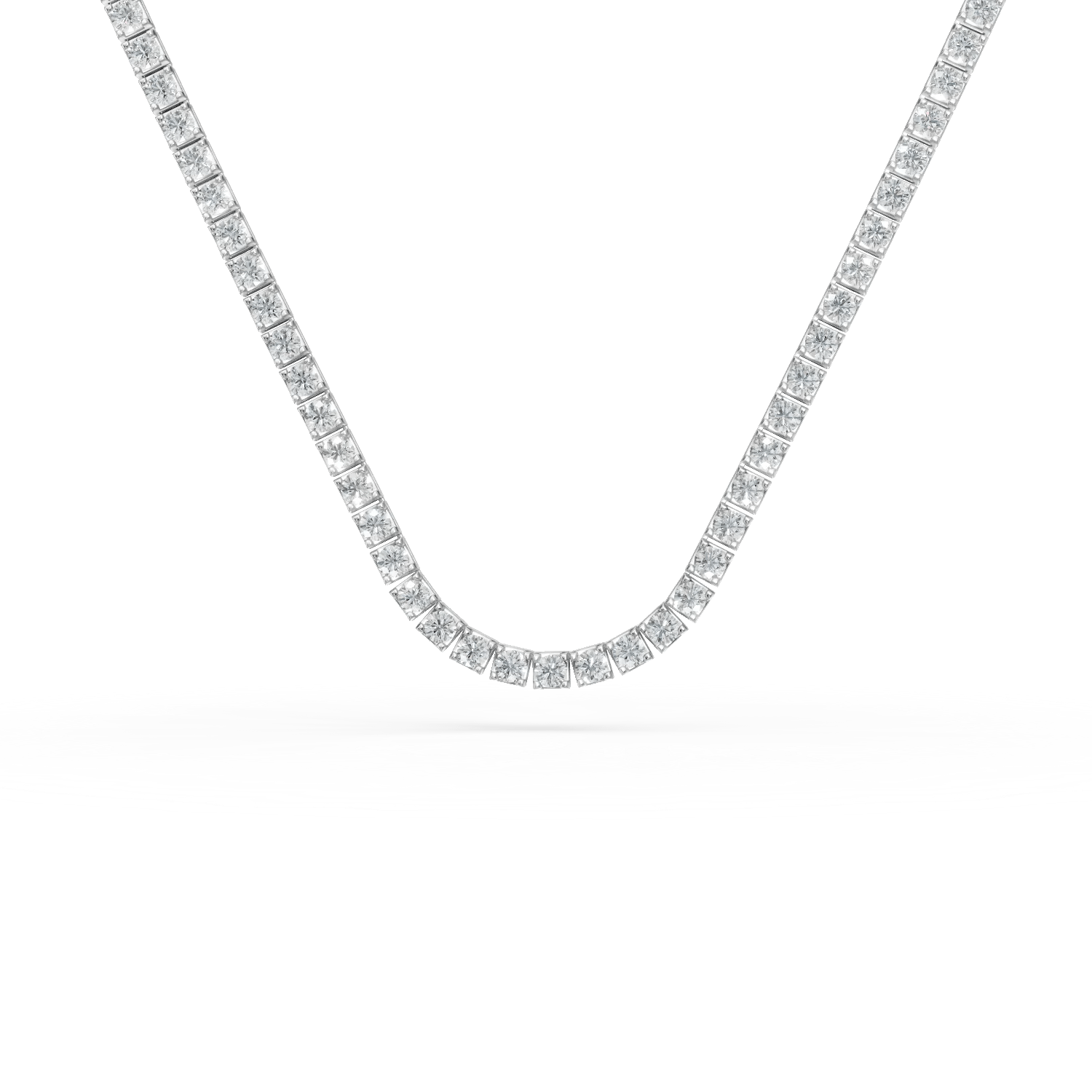 Colier tennis aur alb cu diamante 1.9ct Colier tennis aur alb cu diamante 1.9ct