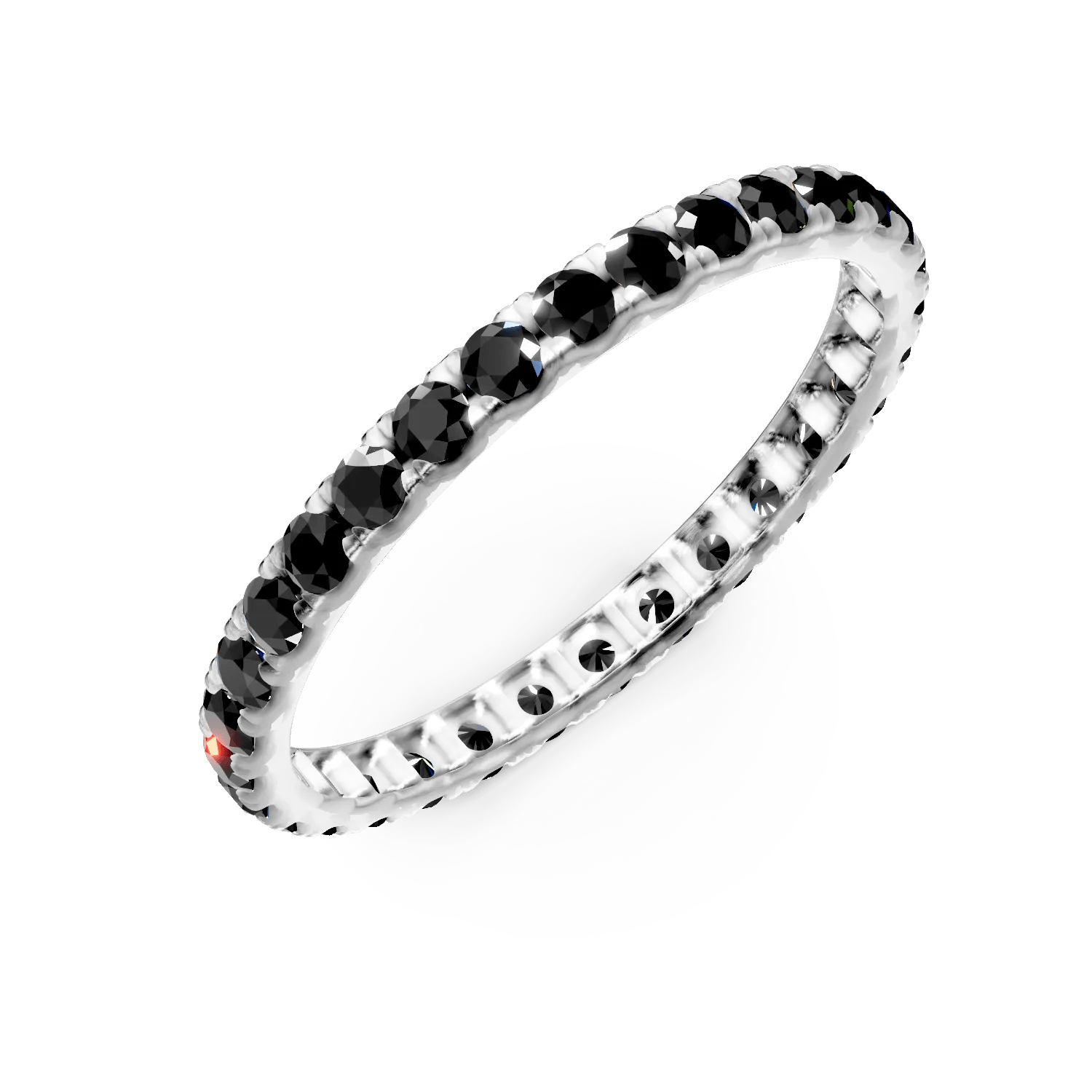 Inel din aur alb cu diamante negre de 0.94ct Inel din aur alb cu diamante negre de 0.94ct