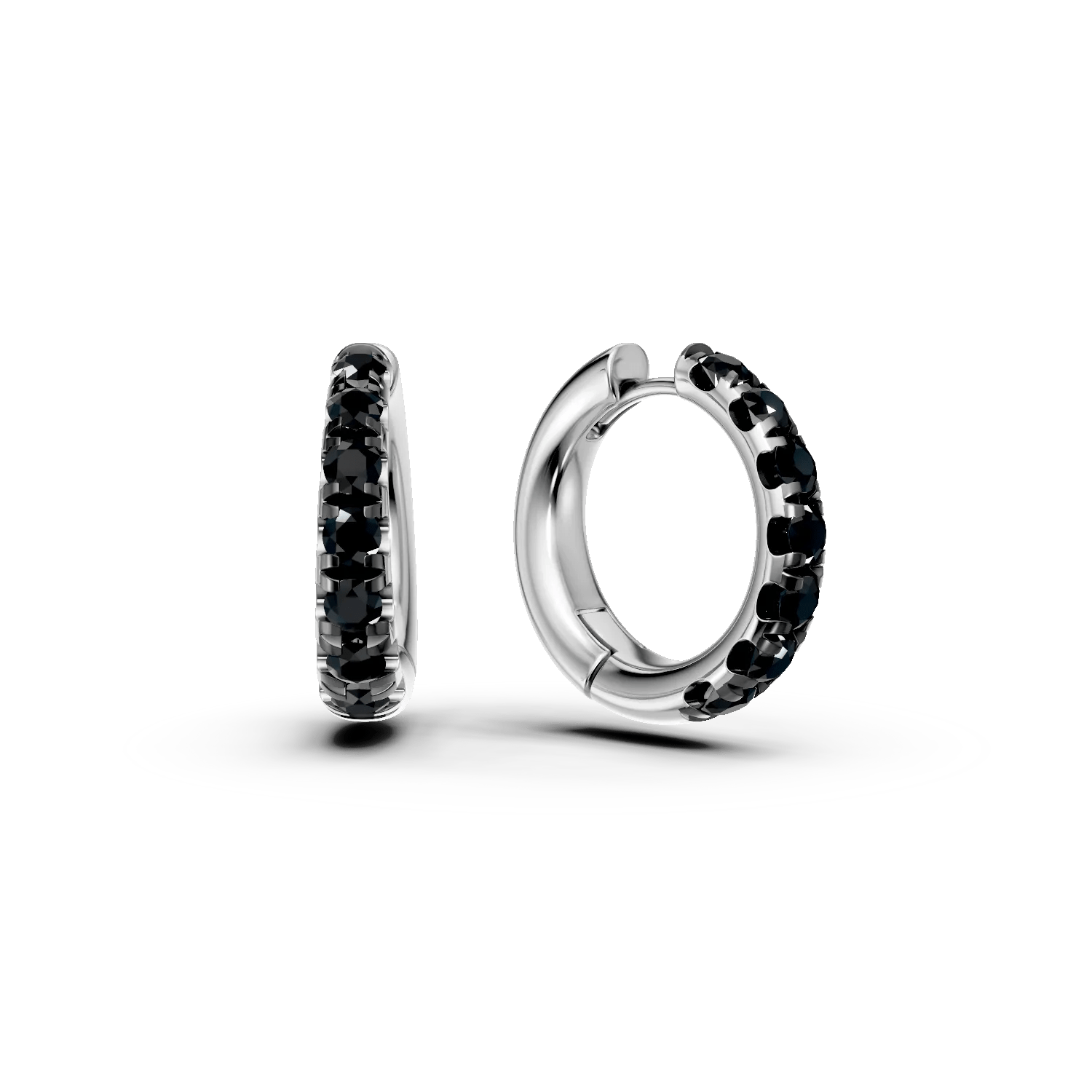 Cercei din aur alb cu diamante negre de 0.67ct Cercei din aur alb cu diamante negre de 0.67ct