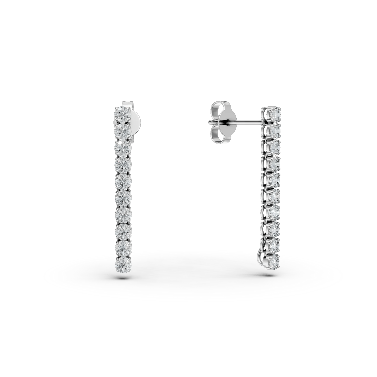 Cercei din aur alb cu diamante de 1.2ct Cercei din aur alb cu diamante de 1.2ct