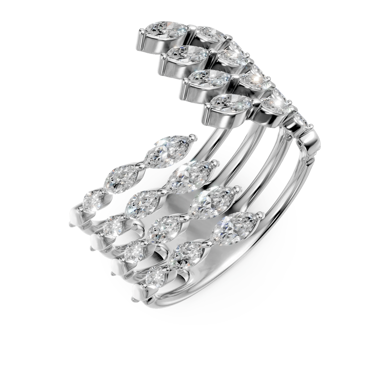 Inel din aur alb cu diamante marquise de 2.5ct – Teilor Inel din aur alb cu diamante marquise de 2.5ct – Teilor