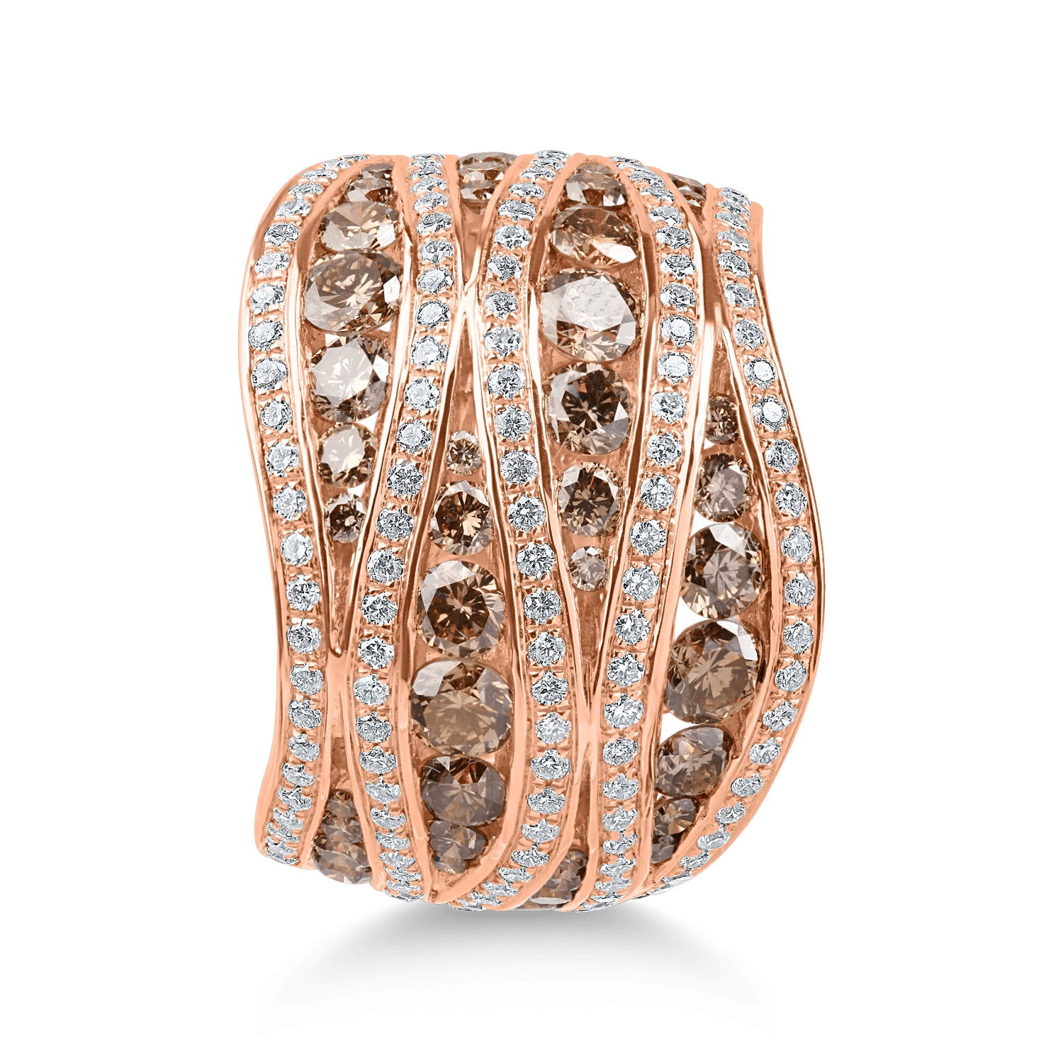 Inel din aur roz cu diamante de 2.8ct Inel din aur roz cu diamante de 2.8ct